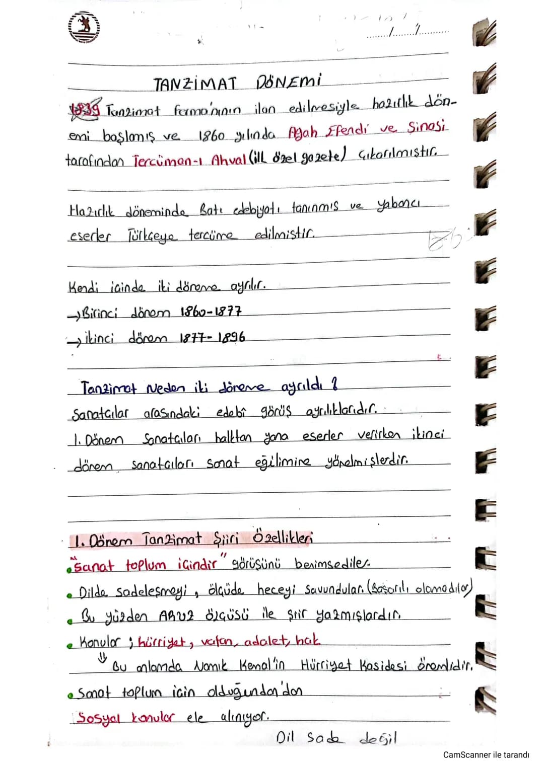 # TANZIMAT DÖNEMİ
Tanzimat farmanının ilan edilmesiyle hazırlık dön-
emi başlamış ve 1860 yılında Agah Efendi ve Sinosi
tarofından Tercüman