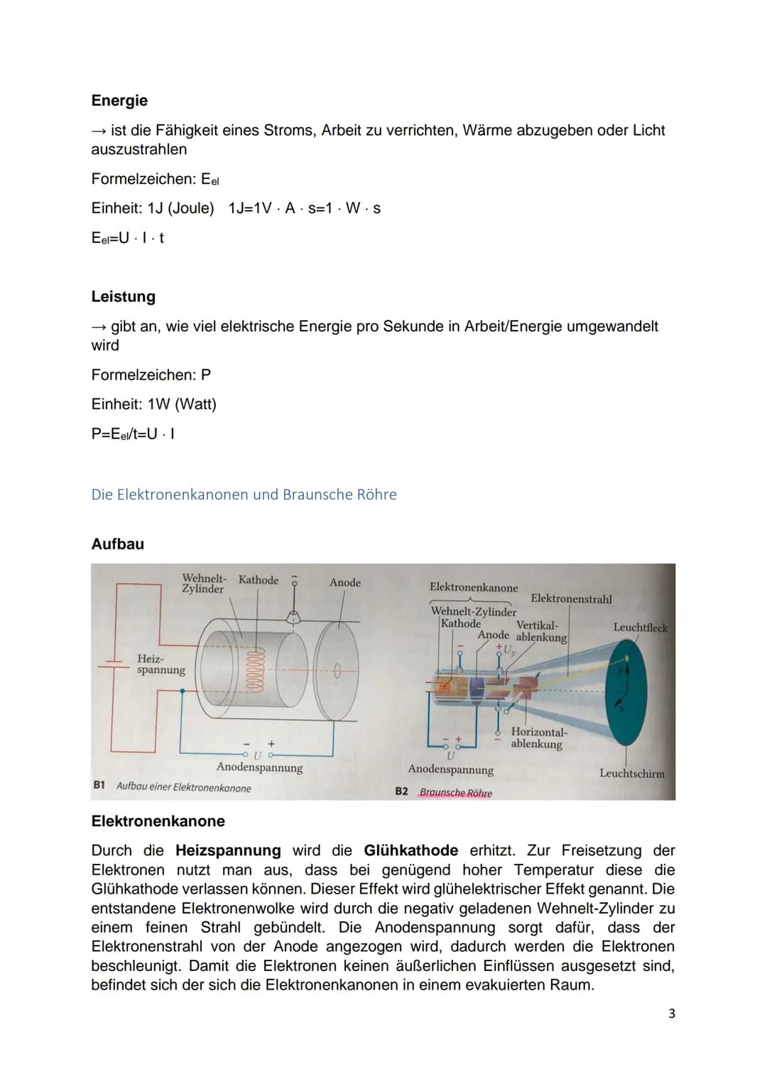 ABI-PHYSIK
Leon Schwarz Inhaltsverzeichnis
Elektrizität.
.2
Elektrizitätslehre
2
Die Elektronenkanonen und Braunsche Röhre.
..3
Elektrisch