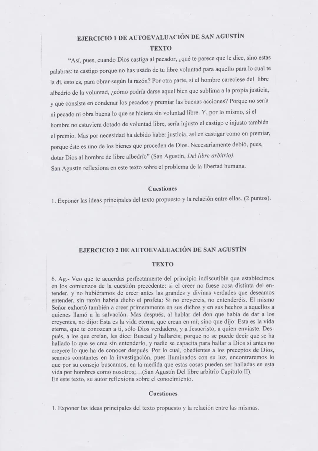PENSAMIENTO DE S. AGUSTÍN (354-430 d. C.)
S. Agustín es el principal representante de la Patrística y su obra supone una admirable
aproximac