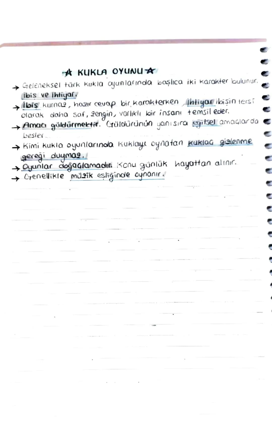 - Geleneksel Türk Tiyatrosunun Genel Özellikleri
- →Kökeni eski inang ve geleneklere dayanır.
- → Şarkı, dans ve söz oyunlarına dayanan bu t