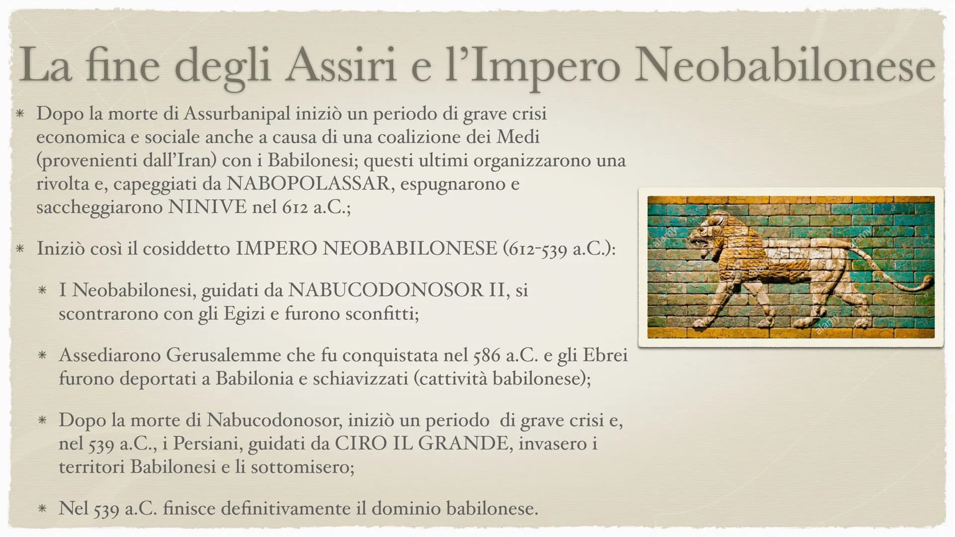 # Gli Assiri Gli Assiri
* Furono un popolo di pastori nomadi di origine SEMITICA.
* Dove ebbero origine? Probabilmente nell'odierna SIRIA.