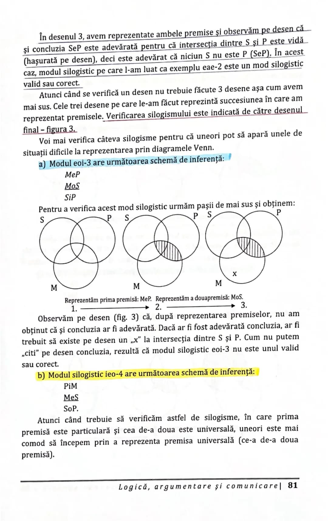 4.3.3.1. Reprezentarea propozițiilor categorice prin metoda
diagramelor Euler şi prin metoda diagramelor Venn
Propozițiile categorice sunt
