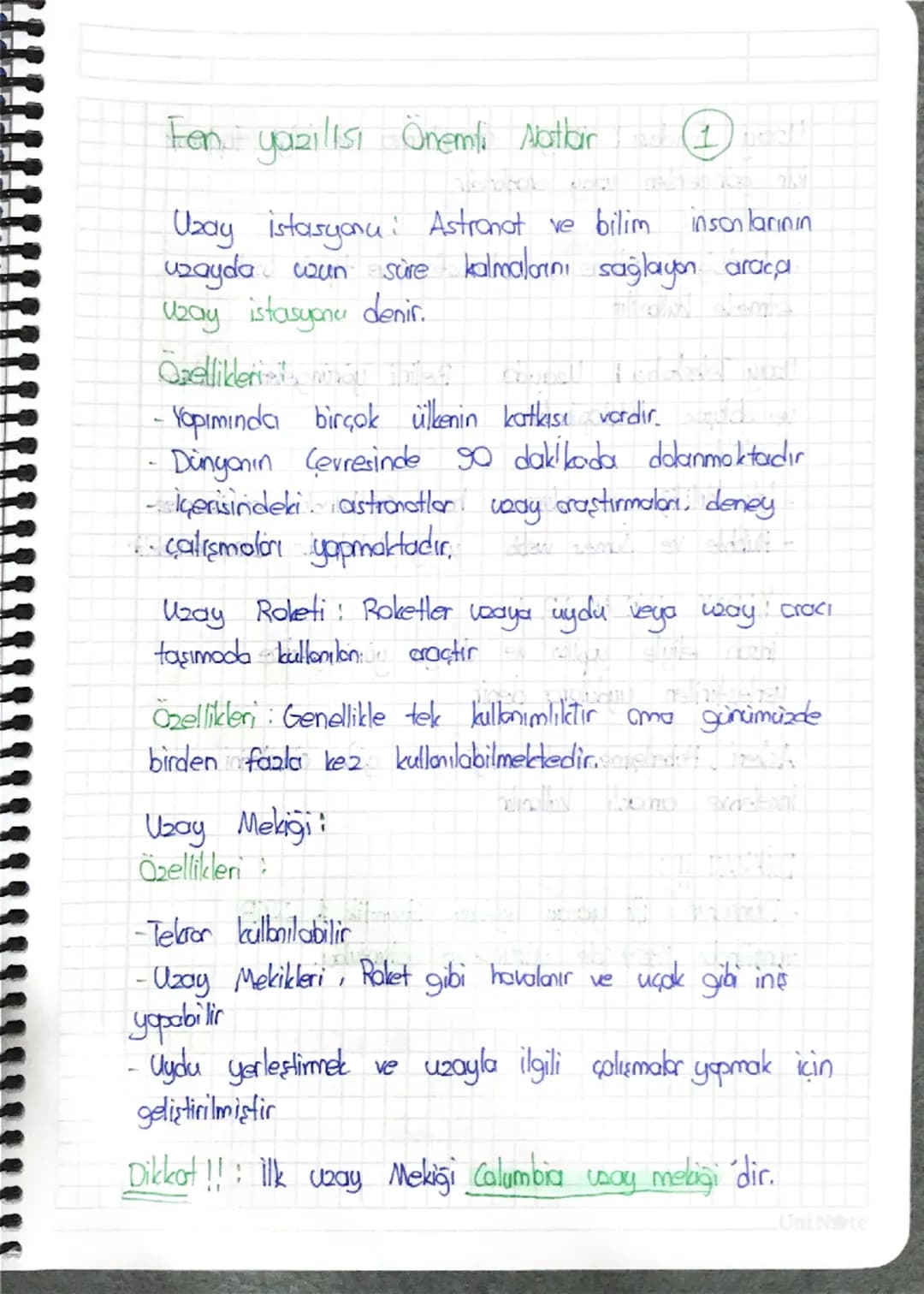Fen, yazılısı Önemli Alastair 1
Uzay istasyonu: Astronot ve bilim insonlarının
uzayda uzun süre kalmalarını sağlayın araça
Uzay istasyonu d