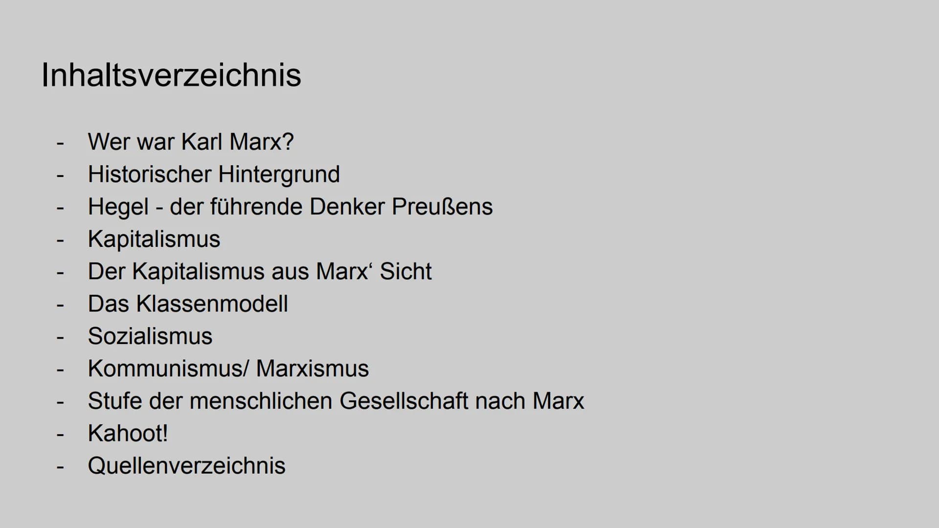 # Karl Marx und seine Lehre
des Marxismus
Präsentation von Iman Ahmad # Inhaltsverzeichnis
- Wer war Karl Marx?
- Historischer Hintergrun