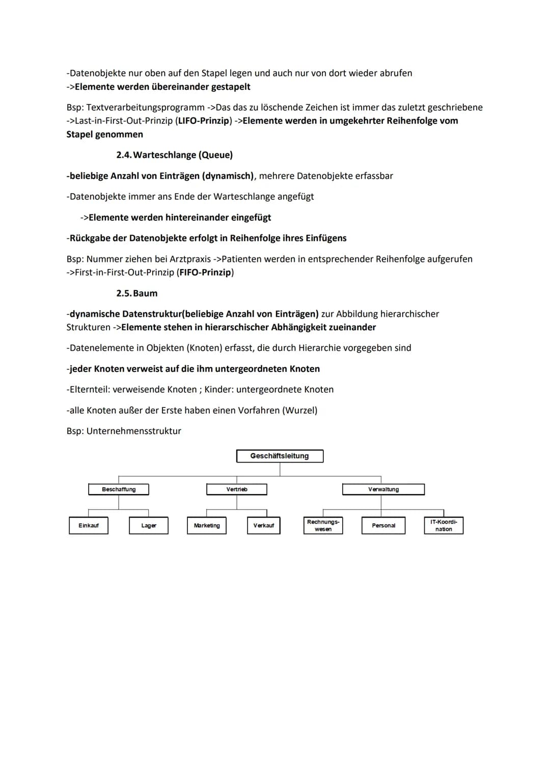 # Datenstrukturen
1 Grundlagen
1. Begriff
Ordnung mit Hilfe von Datenstrukturen
->Datenstruktur: Objekt zur Speicherung und Organisation