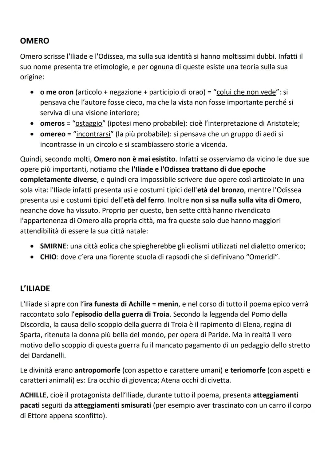 # LE ORIGINI
I primi poemi epici di omero risalgono all'XI secolo, quindi all'Età Arcaica (XI-VIII). L'epica
(dal greco epos = "parola", "d