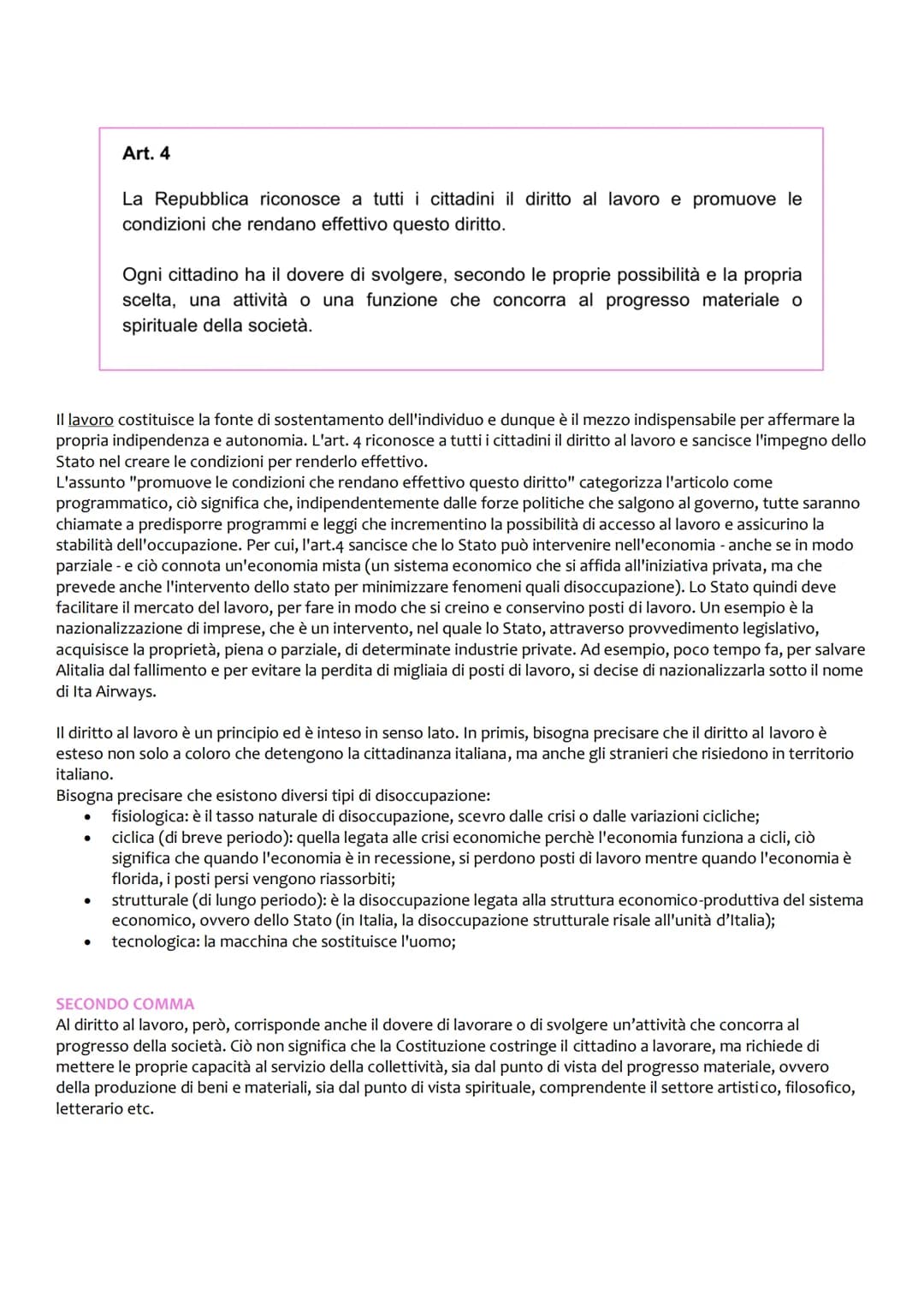 # I PRINCIPI FONDAMENTALI DELLA COSTITUZIONE (1-12)
Art. 1
L'Italia è una Repubblica democratica, fondata sul lavoro.
La sovranità appart