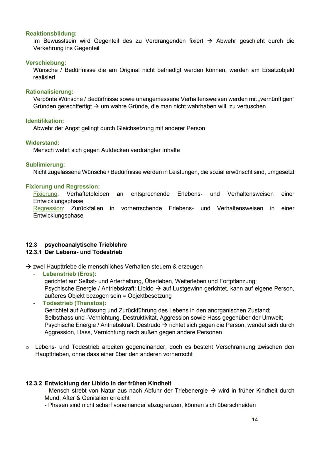 <h2>12.1 Grundannahmen der psychoanalytischen Theorie</h2>
<p>Die Theorie von Sigmund Freud umfasst eine Persönlichkeitstheorie und Entwick