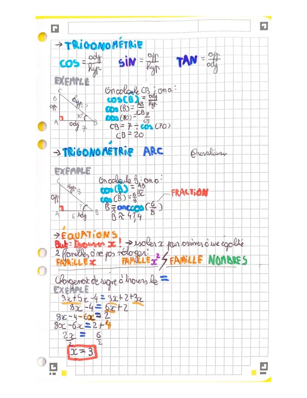 # MATHS
→THEORÈME DE PYTHAGORE
B
A
Hyp.
C
Le trangle ABC estrectaregle end, son hyberne
est BC, D'ores lythagore, ona:
$BC = AC+AB$
→R