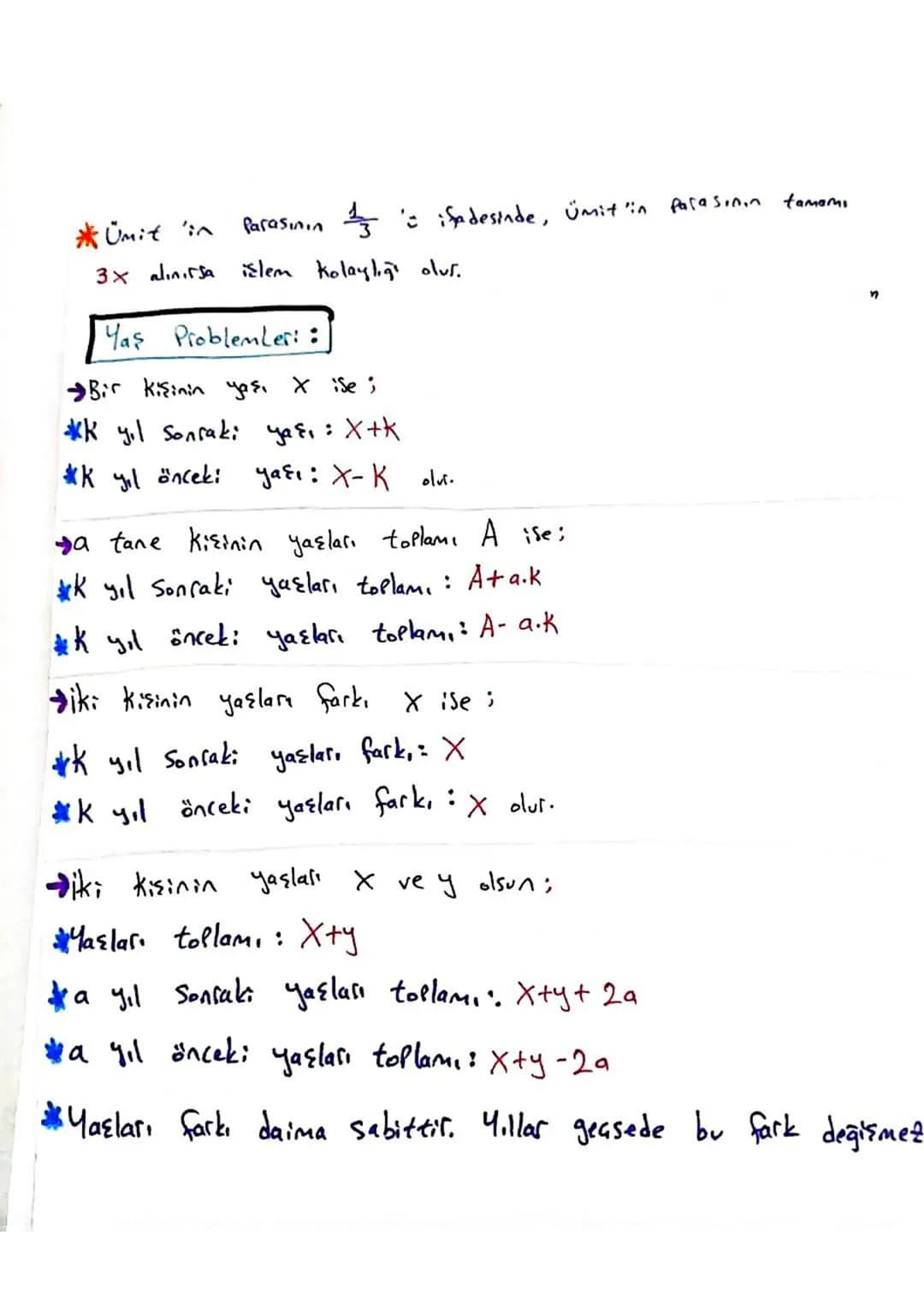 Say, Problemleri:
Bir sayı X ise;
*3 fazlas, X+3
*7 eksiği: x-7
Yarısı:
Bilinmeyen sayılar x ve y olsun;
ik: sayının toplamı: X+y
*iki sayın