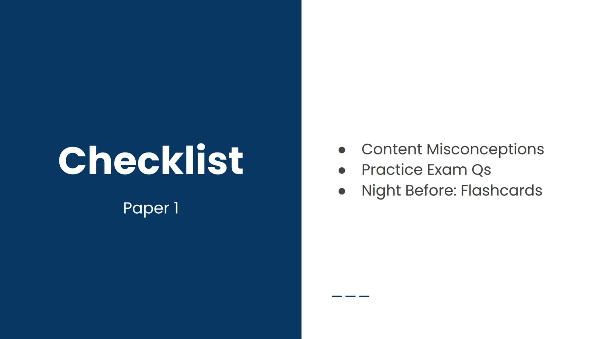 # OCR GCSE J277
Computer Science
Preparation: Paper 1 # Checklist
Paper 1
* Content Misconceptions
* Practice Exam Qs
* Night Befor