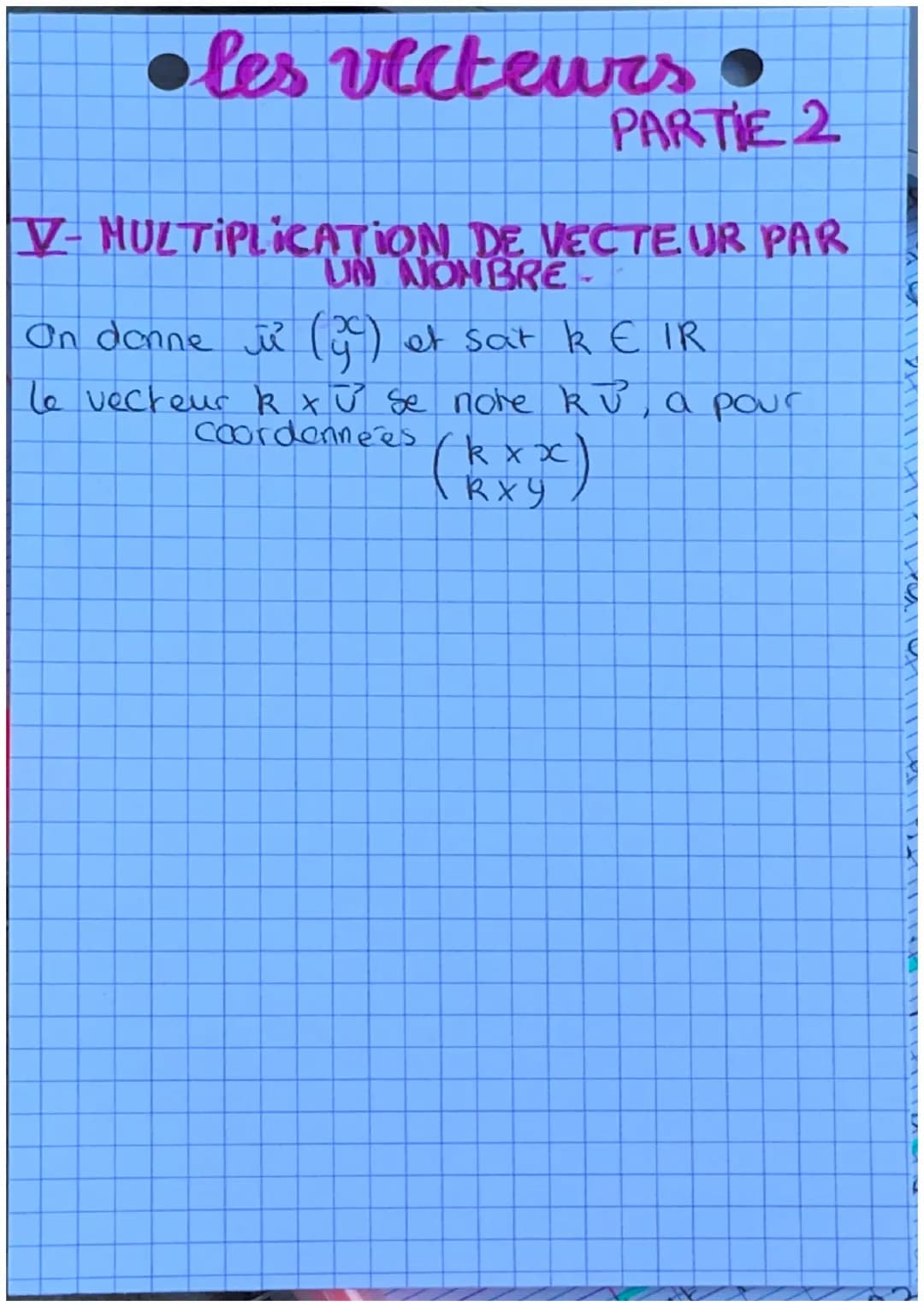 # les vecteurso
I-Coordonnées d'un vecteur.
Les coordonées de AB sont donné par $\binom{Xb-XA}{yb-yA}$
On note: $x_{\vec{AB}} = x_B - x_A