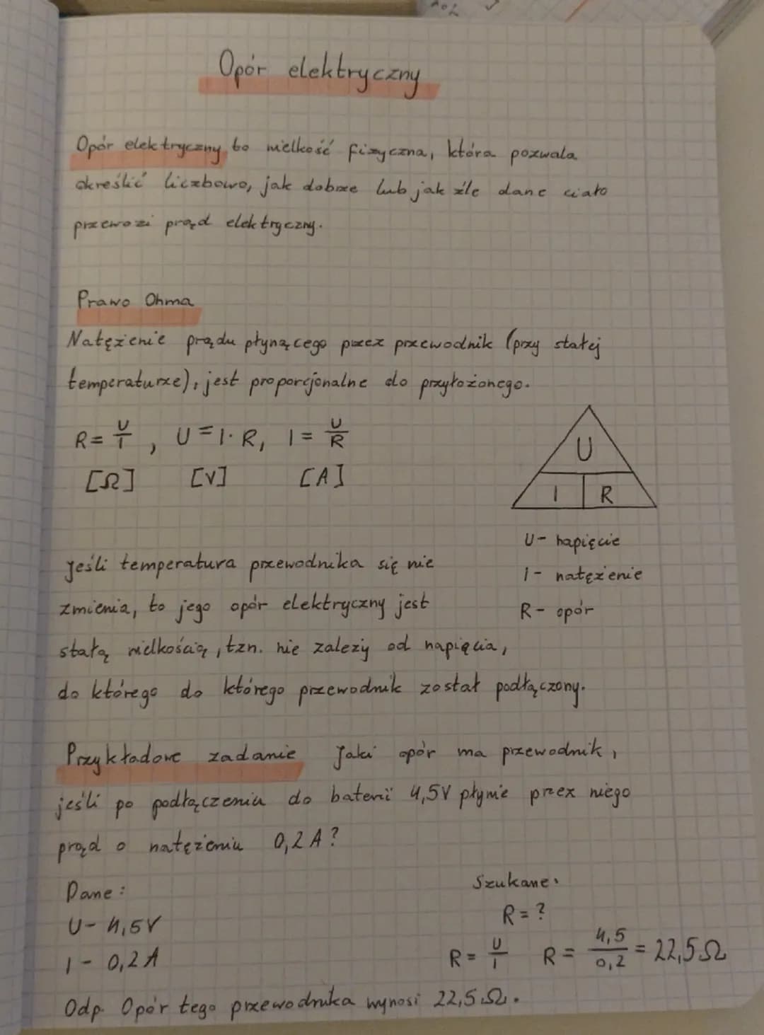 # Opór elektryczny
Opór elektryczny to wielkość fizyczna, która pozwala
odkreślić liczbowe, jak dobrze lub jak źle dane ciato
przewozi prąd