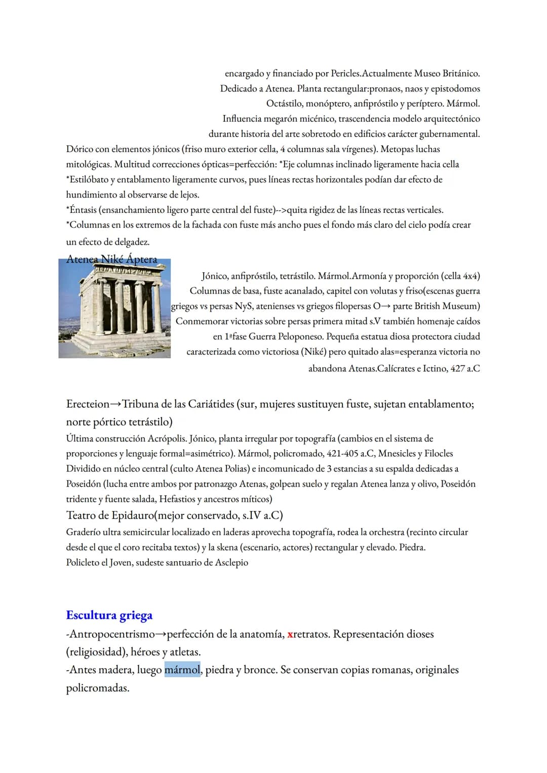 # Tema 1: GRECIA
Arte griego
Arquitectura griega
Características generales
-Escala humana basada en la proporción, preocupación además por