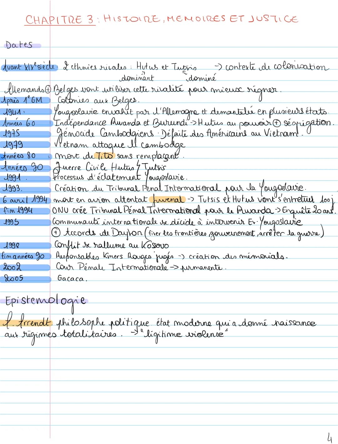 # HGGSP
THEME 3 HISTOIRE ET MEMOIRES
CHAPITRE HISTOIRE ETMEMOIRES,
HISTOIREET JUSTICE
Dates clés
1904-1908 jer gémocide Herero et Nama
191