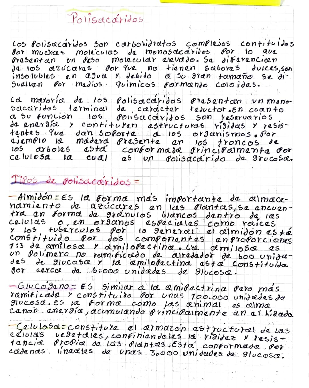 # Polisacáridos
Los Polisacáridos son carbohidratos complejos contituidos.
Bor muchces moléculas de monosacáridos por lo que
Presentan un d