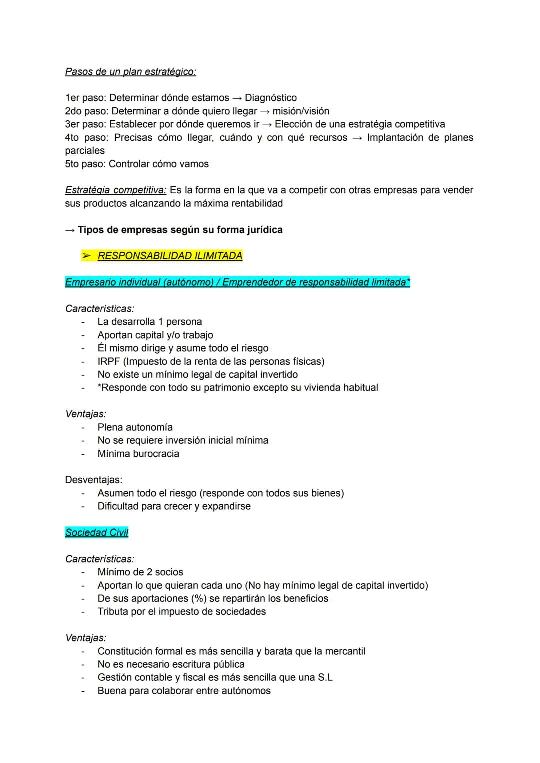 - Clasificación de las empresas
- Sector
- Primario → Naturaleza
- Secundario → Conversión de materias primas
- Terciario → Servicios