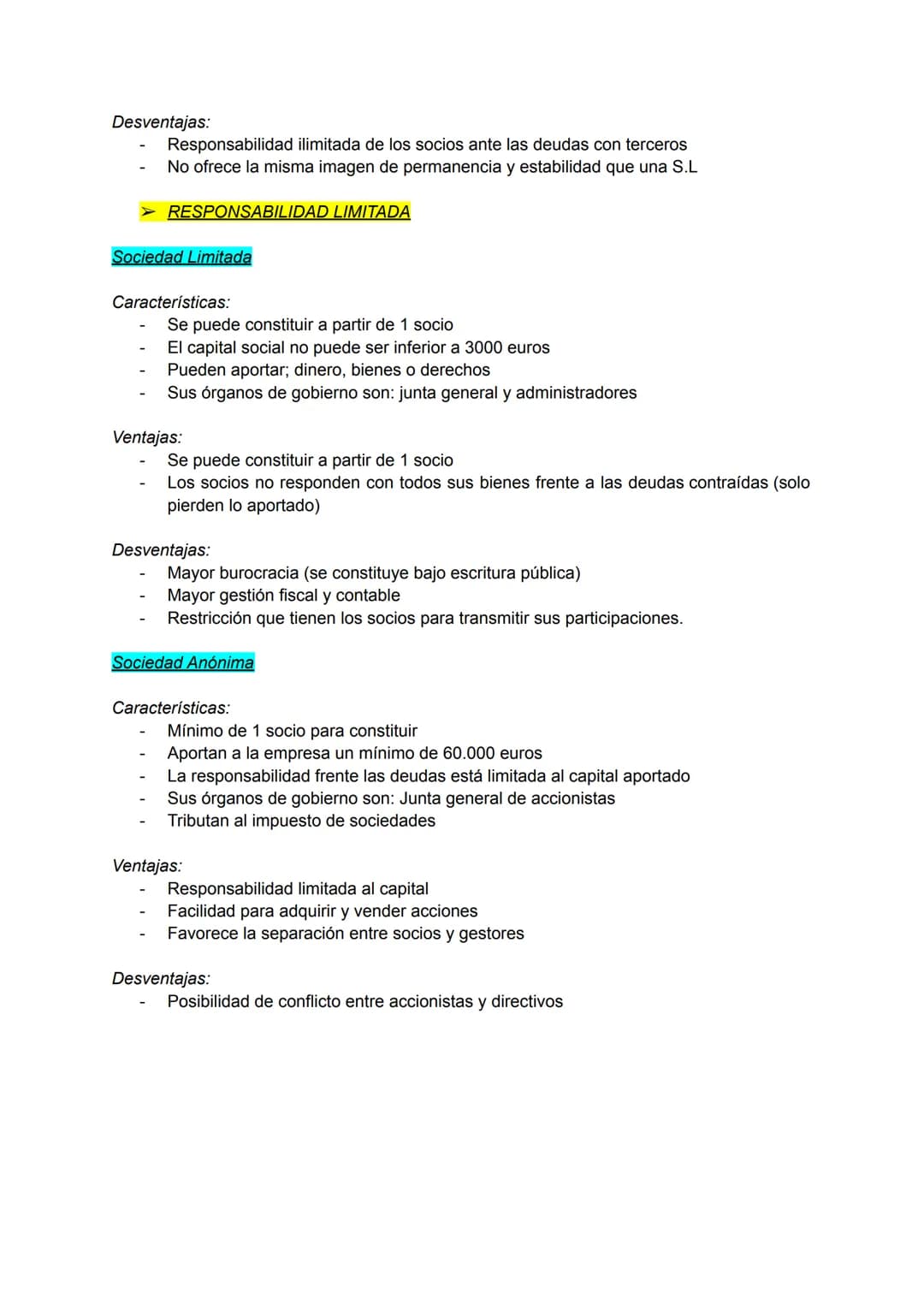- Clasificación de las empresas
- Sector
- Primario → Naturaleza
- Secundario → Conversión de materias primas
- Terciario → Servicios