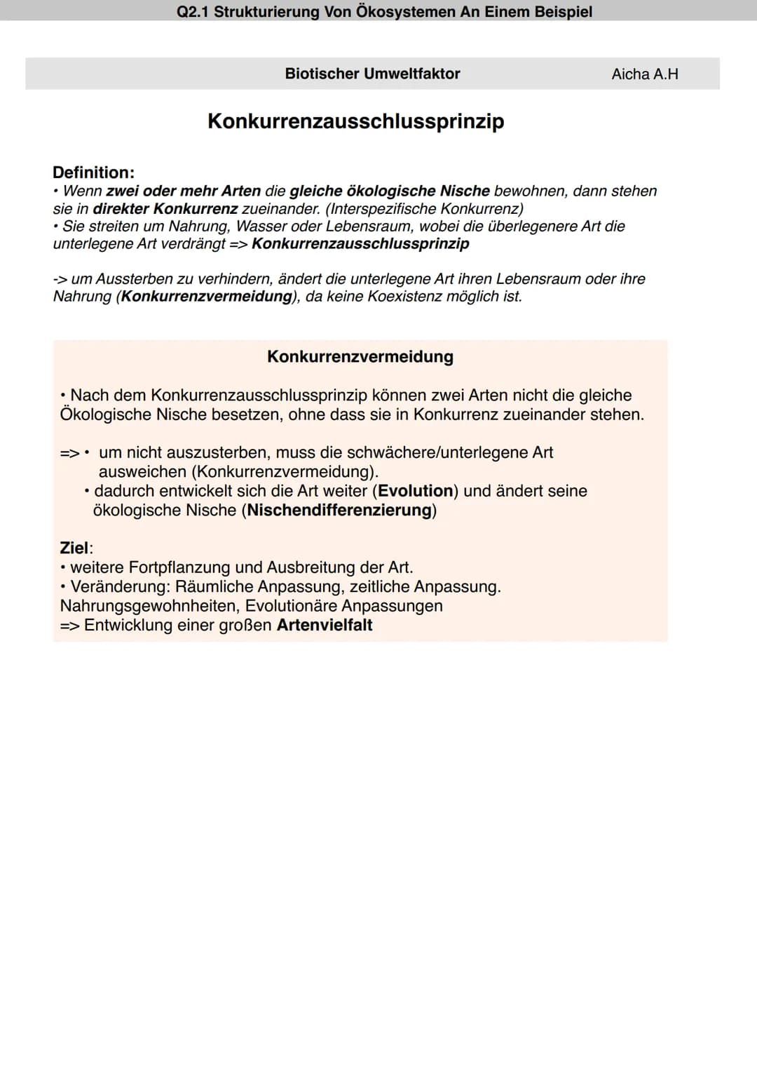 Q2.1 Strukturierung Von Ökosystemen An Einem Beispiel
Aicha A.H # Q2.1 Strukturierung Von Ökosystemen An Einem Beispiel
abiotische Faktoren