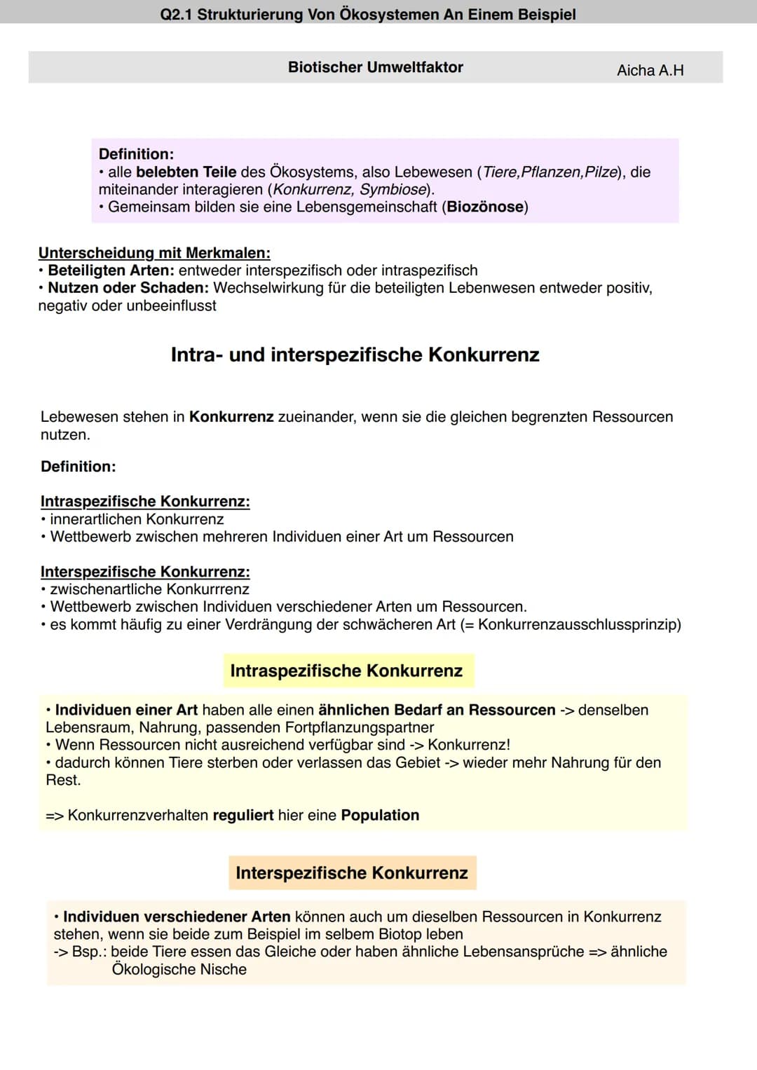 Q2.1 Strukturierung Von Ökosystemen An Einem Beispiel
Aicha A.H # Q2.1 Strukturierung Von Ökosystemen An Einem Beispiel
abiotische Faktoren