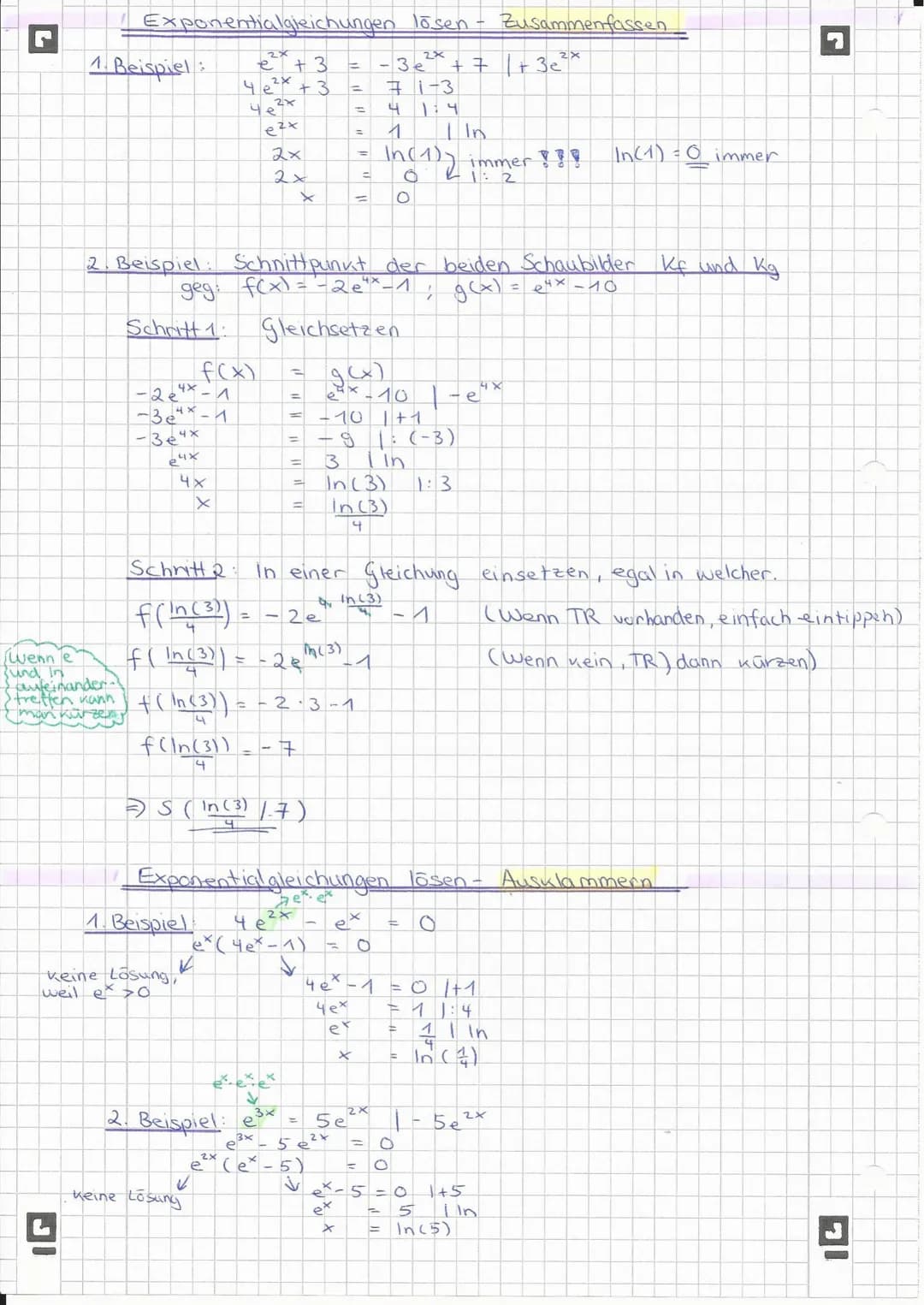 # Analysis
Exponentialfunktionen
* E-Funktionen skizzieren
$e^x$
↑
06.03 2021
$e^{-x}$
↑
nur
umgekehrt
↑
$-e^x$
↑
$-e^{-x}$
↑