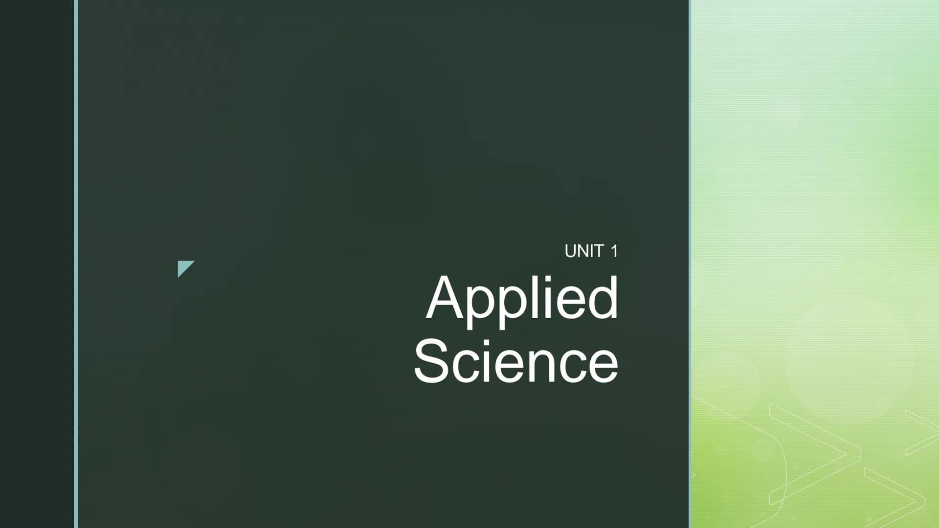 # UNIT 1
Applied
Science # UNIT 1
CHEMISTRY ## Sub Shells
- S block = 2 elements
- P block = 6 elements
- D block = 10 elements
- F block
