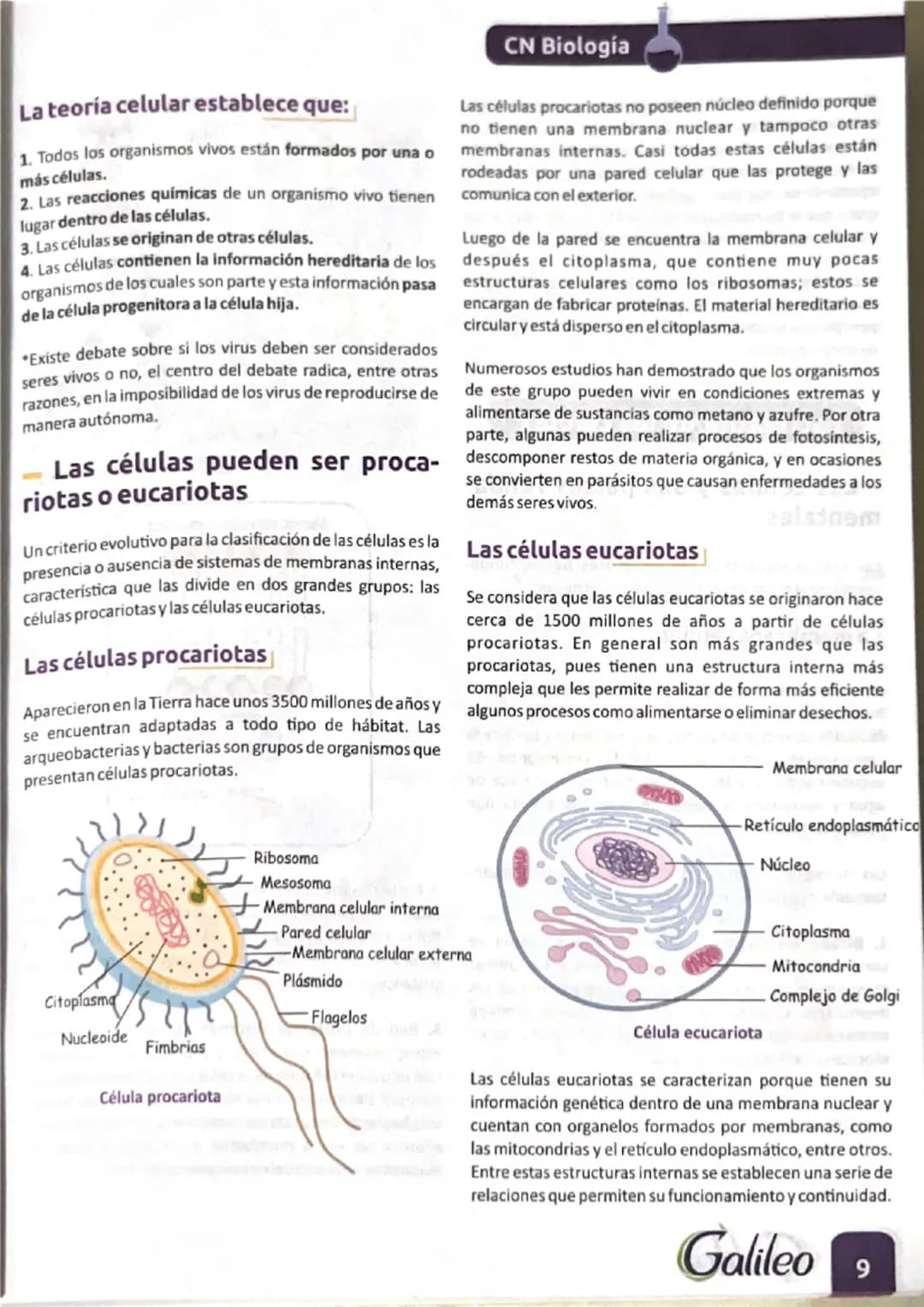 La biología de
las células
La biología busca entender la estructura y dinámica
funcional de todos los seres vivos, las interacciones que se