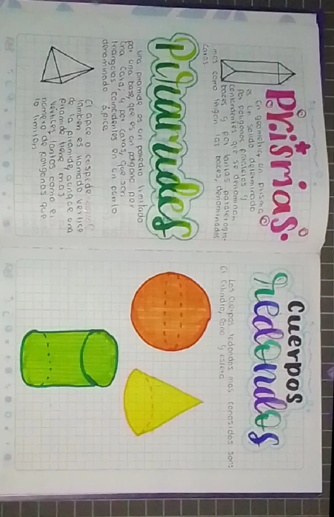 Cuerpos
Prisrias redondos
En geometricy un pusma
es un solido determinado
for poligonos paralelos 9
Contendentes que se denominch
baces y po