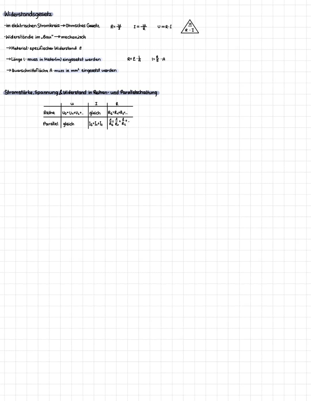 # Physik
Definition, Formelzeichen, Einheit von Stromstärke, Spannung & Widerstand
Stromkreise mit Schaltzeichen darstellen
das Ohmsche G