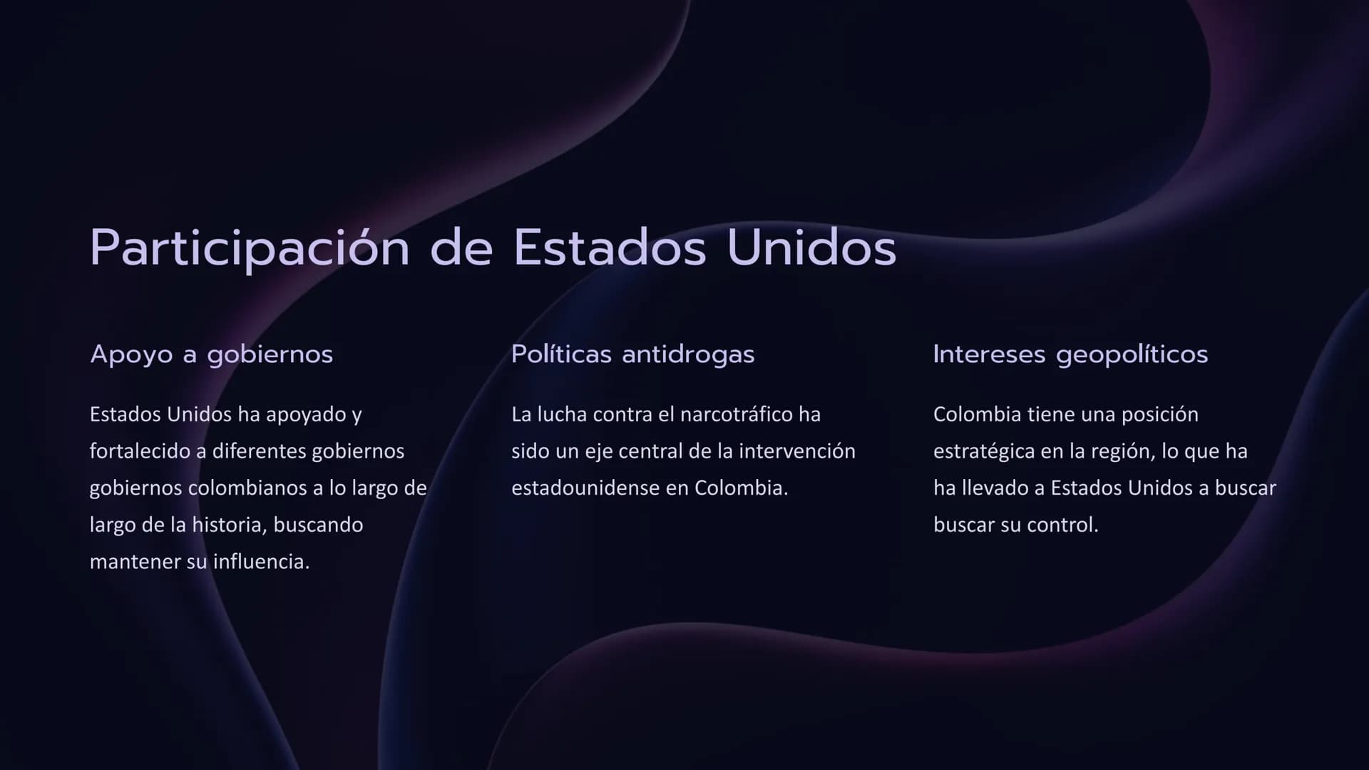 # Relaciones de
# Colombia con
# Estados Unidos
Colombia y Estados Unidos comparten una historia compleja de
influencia e intervención es