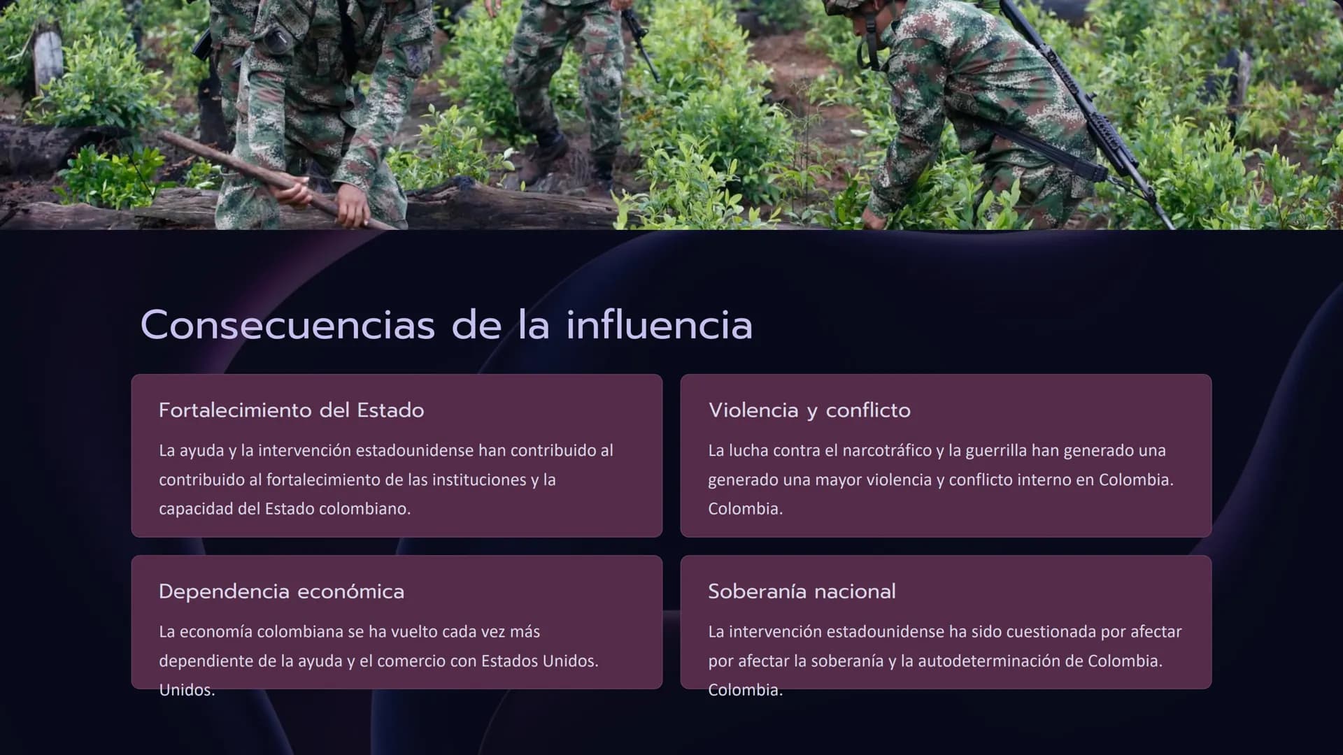 # Relaciones de
# Colombia con
# Estados Unidos
Colombia y Estados Unidos comparten una historia compleja de
influencia e intervención es