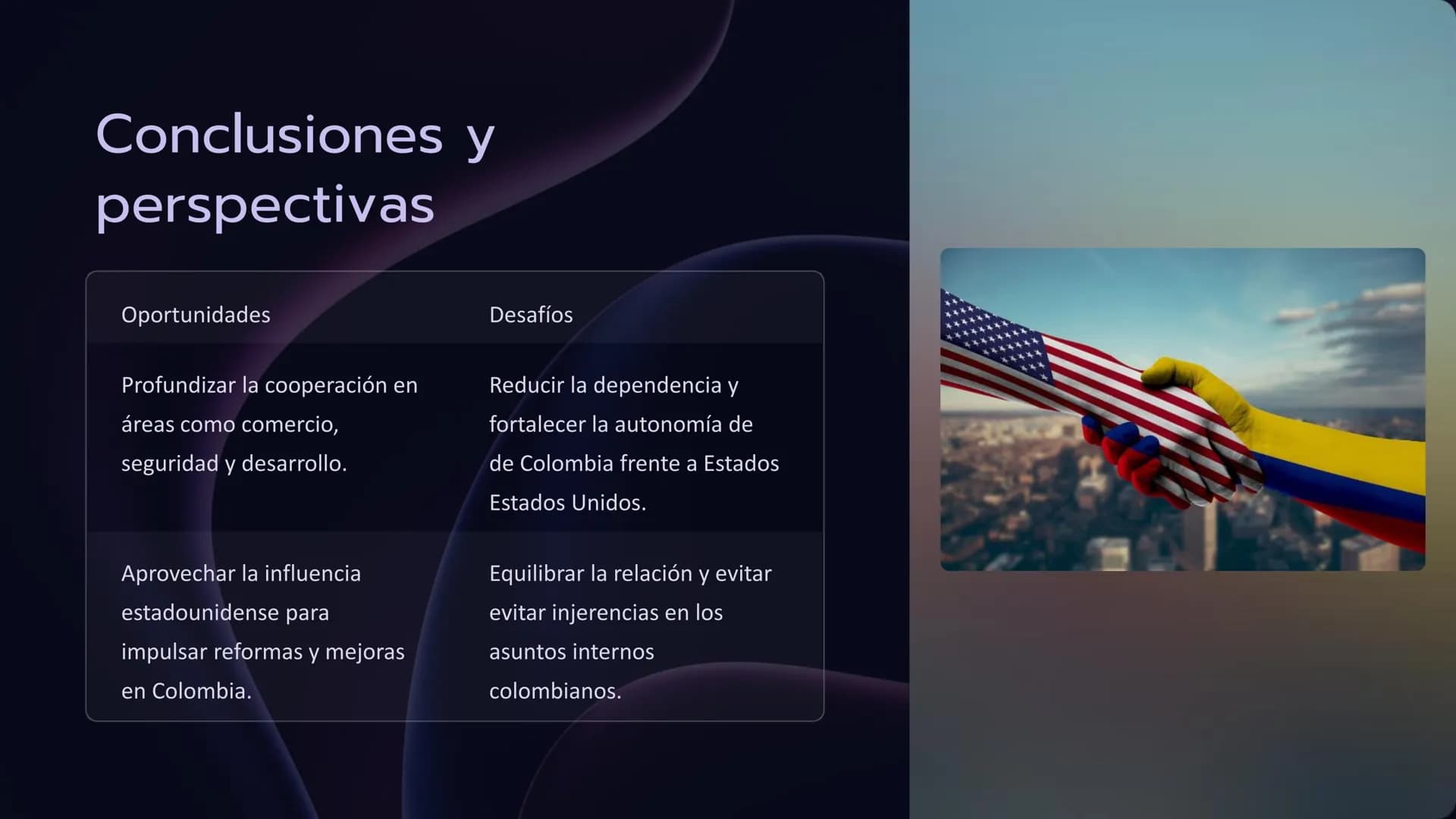 # Relaciones de
# Colombia con
# Estados Unidos
Colombia y Estados Unidos comparten una historia compleja de
influencia e intervención es