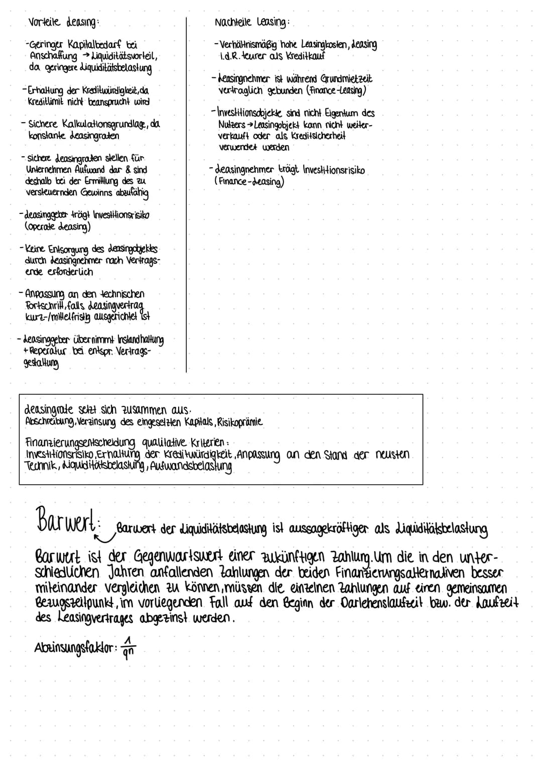 -„mieten, pachten"
Adeasing
-Beim Leasing räumt ein Leasinggeber einem
Leasingnehmer für eine bestimmte Zeit ein
Nutzungsrecht an einem Wi