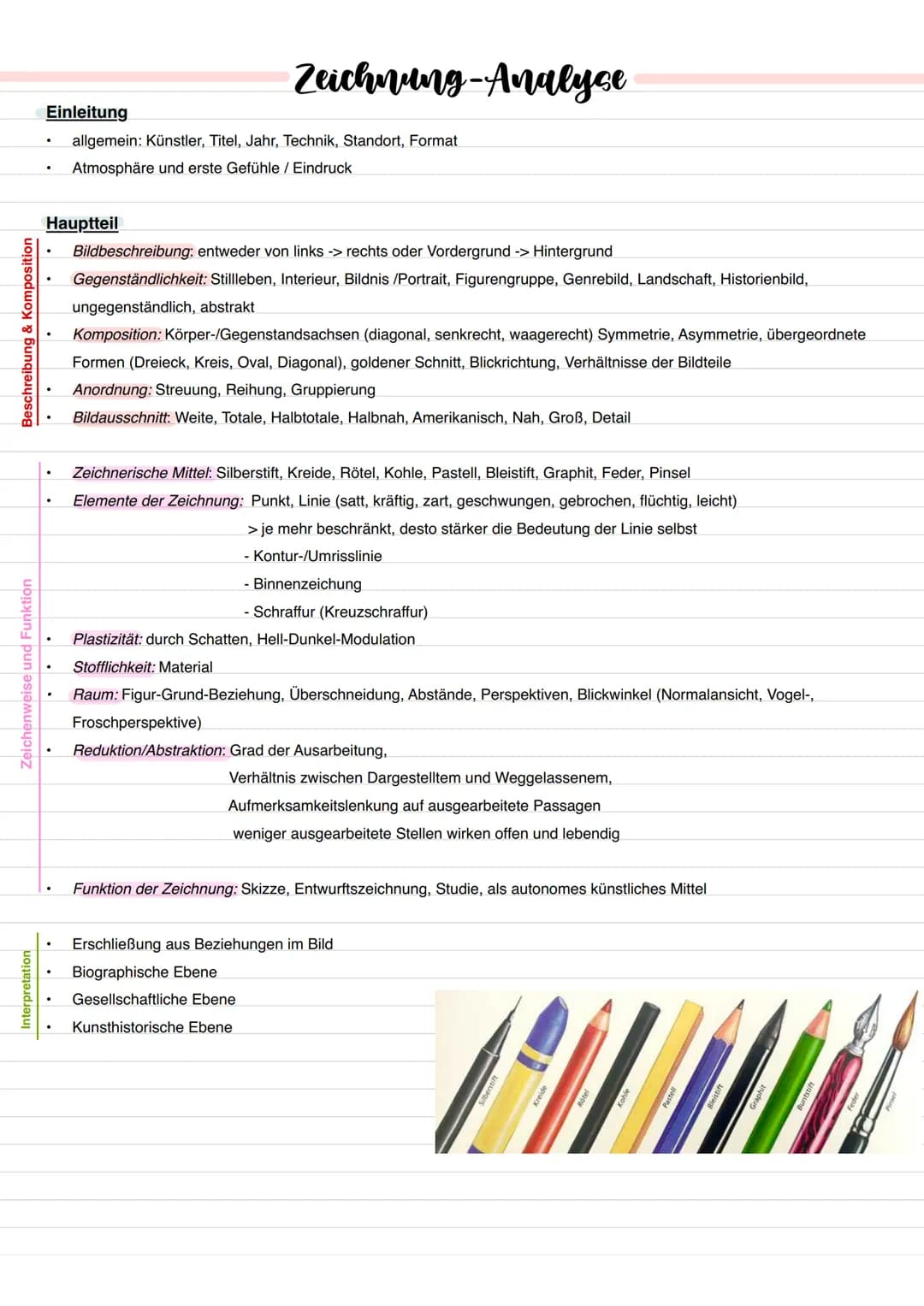 # Bildanalyse
## Einleitung
- allgemein: Künstler, Titel, Jahr, Technik, Standort, Format
- Atmosphäre und erste/r Gefühle / Eindruck
##
