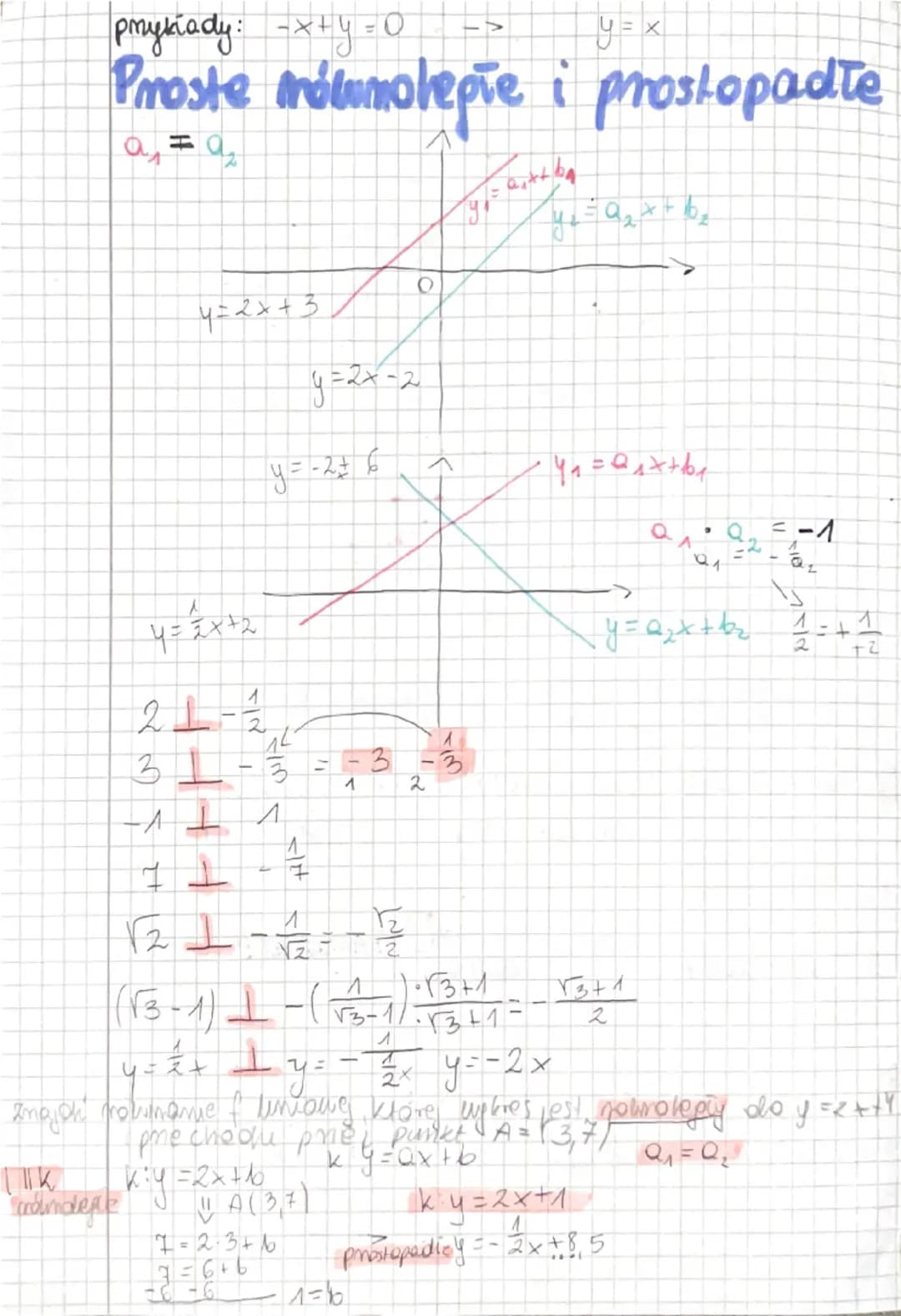 # Prosta w Wa.. współmędnych
n. Kiemenkowe
$y=ax+b$
ispolcrummik
Kenimbbay
↓
pmesunięcie
melache schoolkoh
hiy=-x+1
$P(0,b)$
$f(x