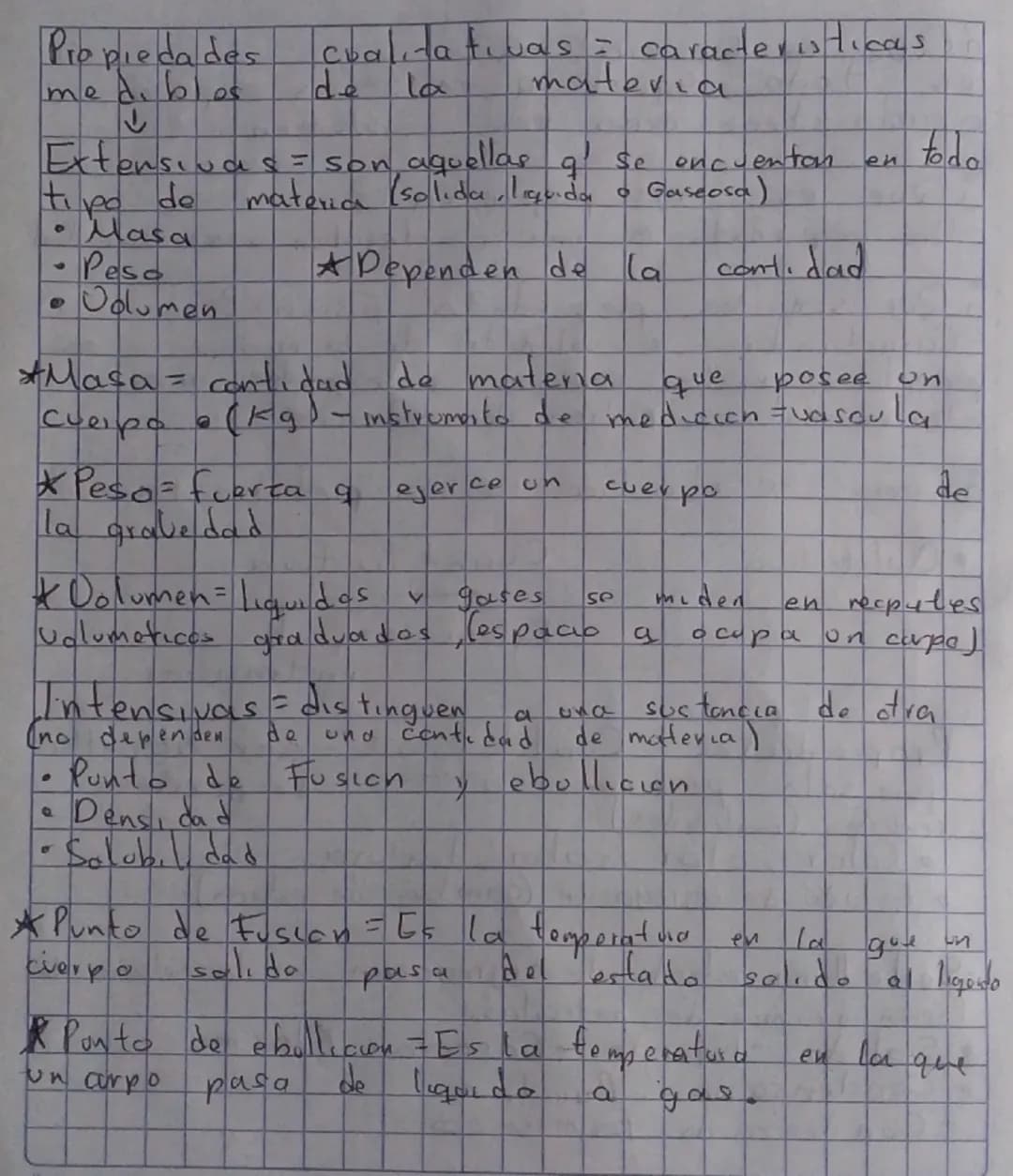 7-Nov. 24 ≠ Propiedades Fisicas de
la materia ≠
¿Que es la materia?
es Hodo aquello a existe y ocupa un
espacio, tiene masa peso y volumen