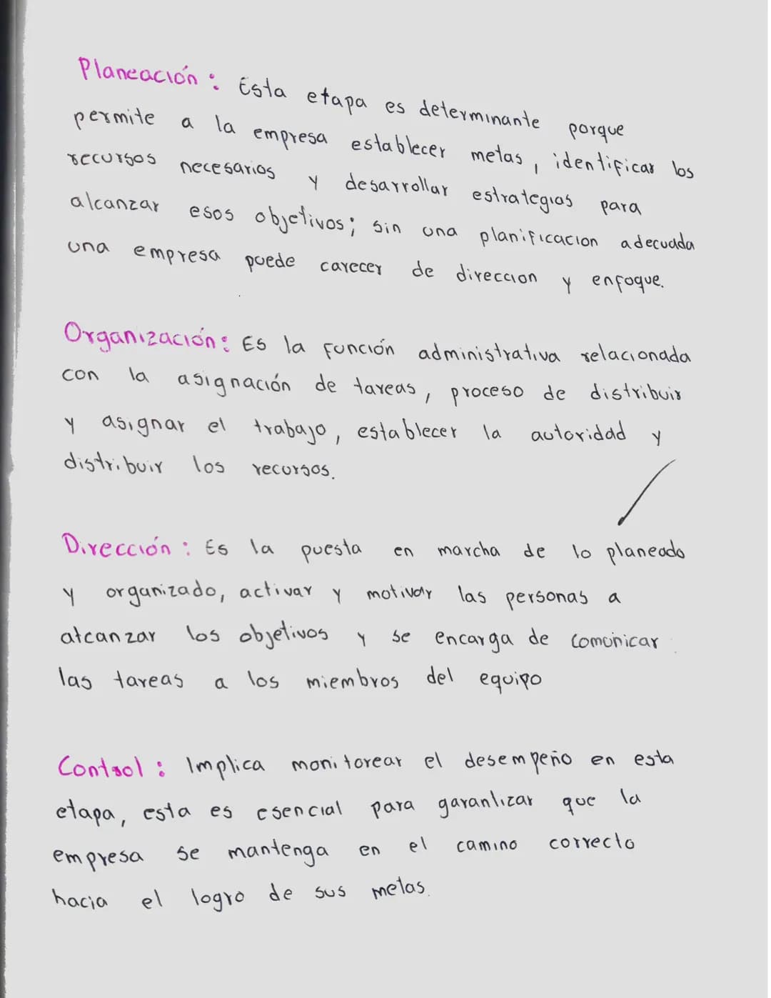 /
✓ ¿Qué es un proceso administrativo? y ¿cuales son
sus etapas.?
RI= El proceso administrativo es el conjunto de
actividades que los geren