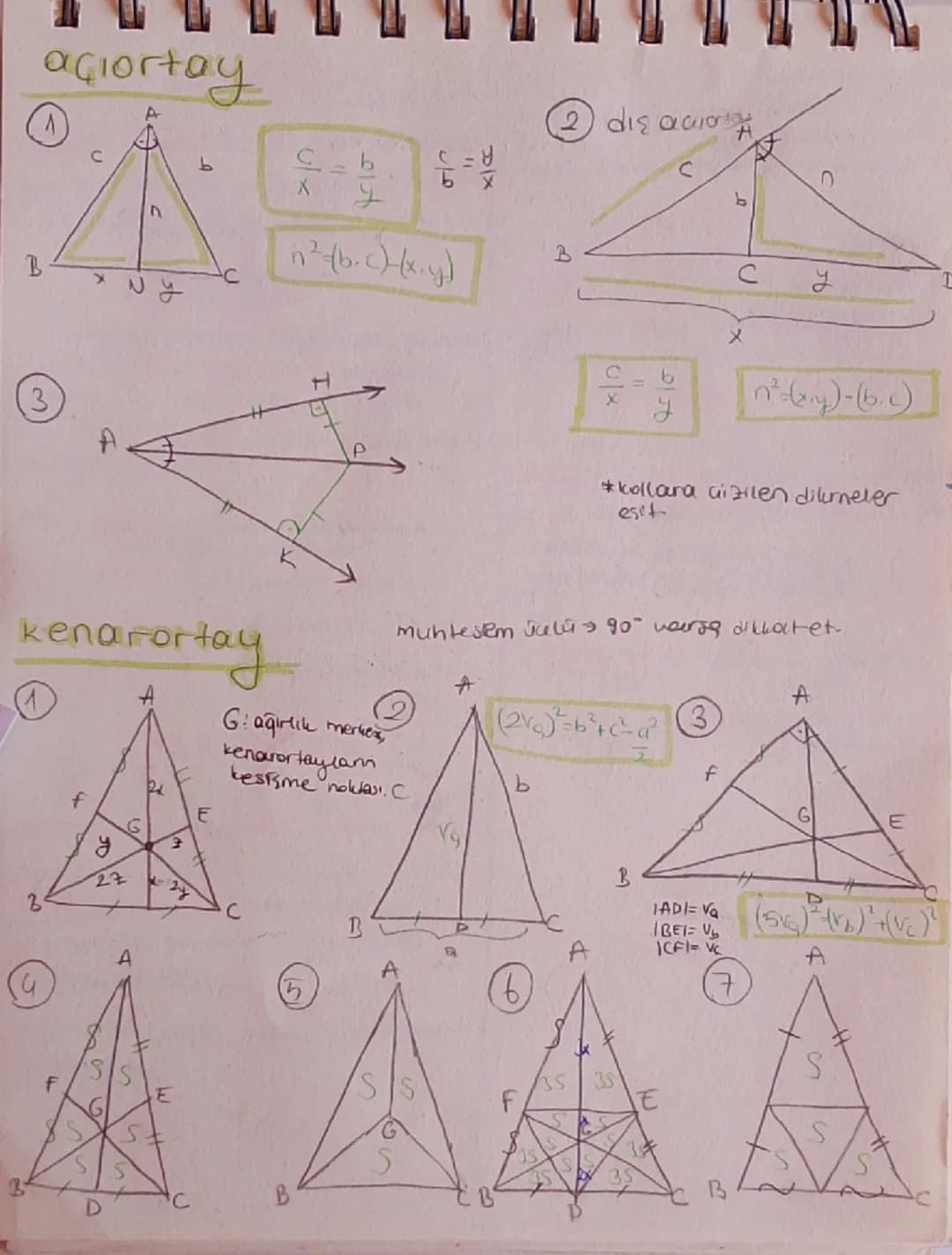 --- OCR Start ---
açiortay
A
C
b
Cb
R
② dış ααισ
A
C
b
B
C
n²(b.c)-(xy)
B
C
y
X
x Ny
3
A
kenarortay
I
K
P
メ
y
²=(xy)-(b.c)
*kollara azilen d