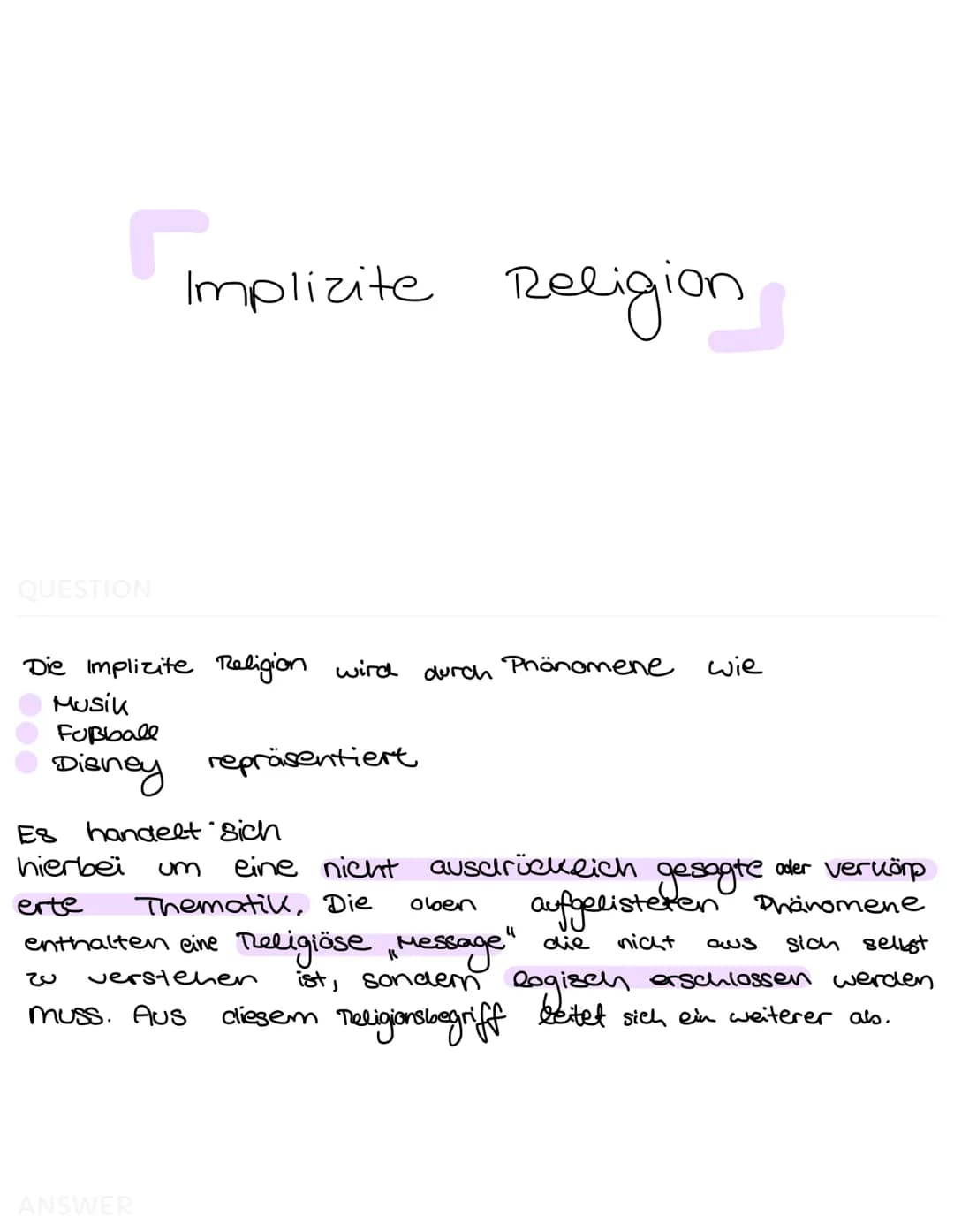 <h2>Funktionale und Substantielle Religion: Ein Unterschied in der Religionsbegriffsbestimmung</h2>
<p>Die explizite Religion beinhaltet die