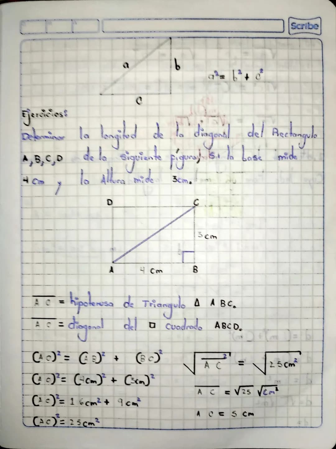 Scribe
9
u2
Teorema de
Pitágoras.
25 u2
A=Lx L=12
25 u² = 16u2 + 9u2
↓
Area del
Area de
Area del
Cuadrado = cuadrado + Cuadrado
16u2
M