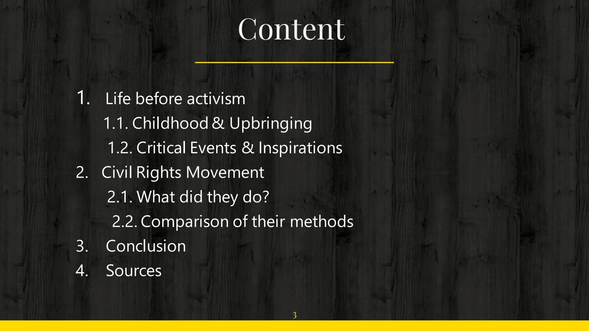 # Malcolm X
and
# Martin Luther King
By Georgios & Jasmin # ?
Were the two competing
rivals or corresponding activists? Content
1. Life b