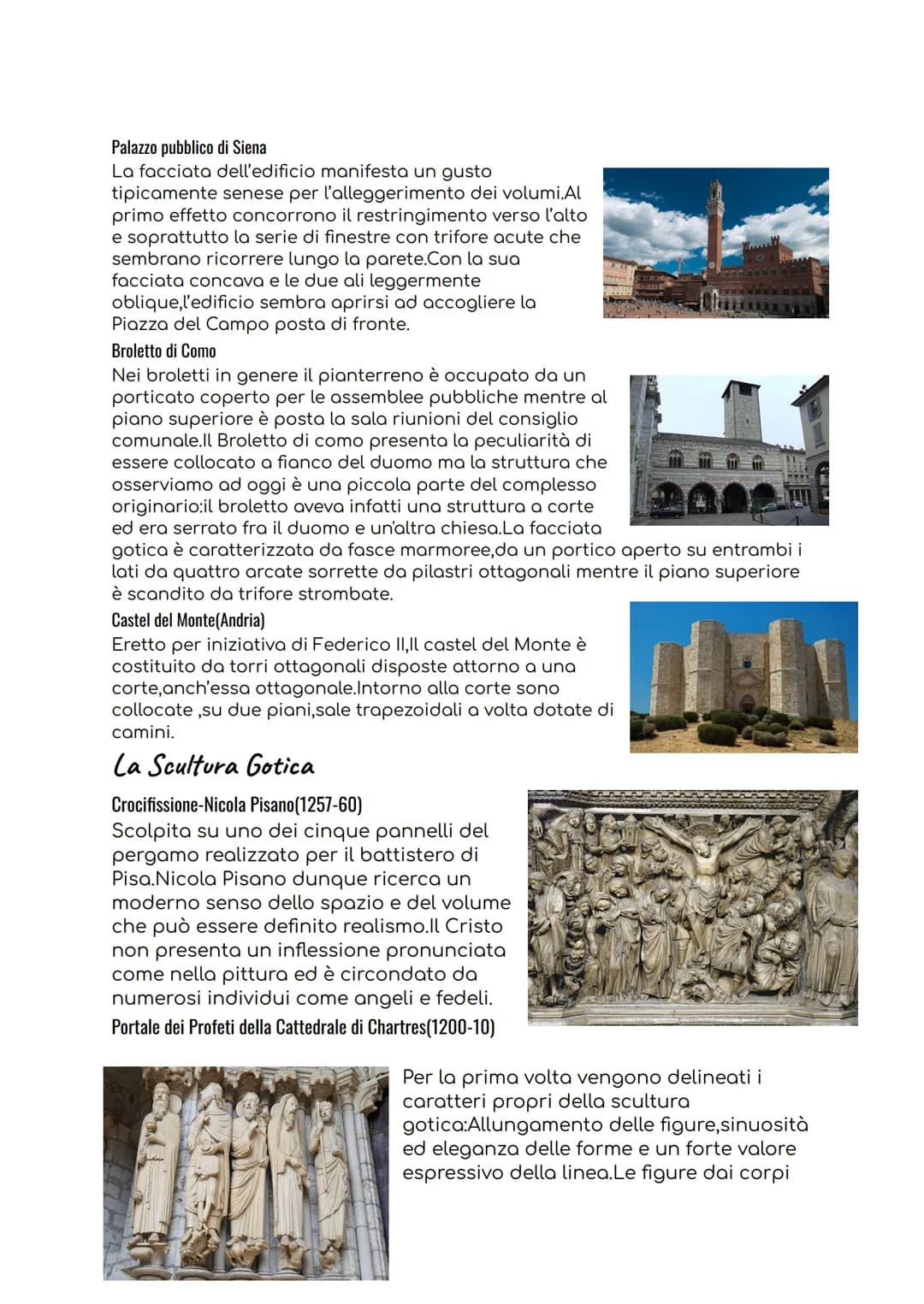 # IL GOTICO
Il termine gotico viene utilizzato per designare l'arte medievale,"colpevole" di
aver abbandonato l'armonia dell'arte classica.