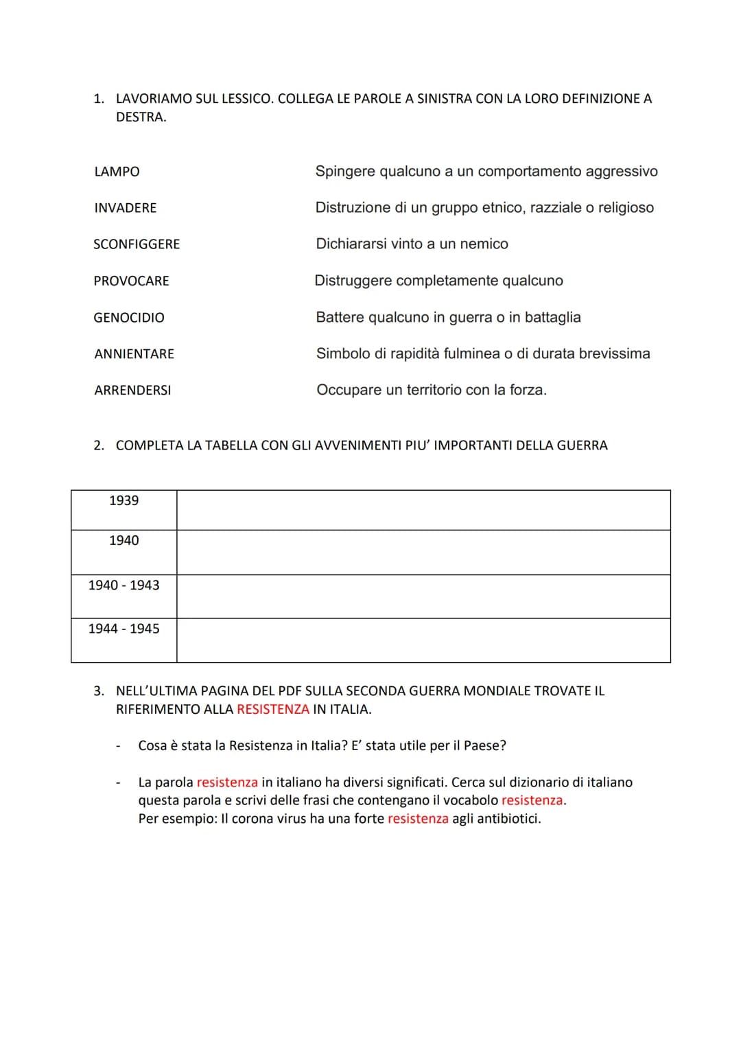 # LA SECONDA
# GUERRA MONDIALE
1939 - 1945 # LE CAUSE
• La Seconda guerra
mondiale è iniziata nel
1939, quando la Germania
nazista ha inv