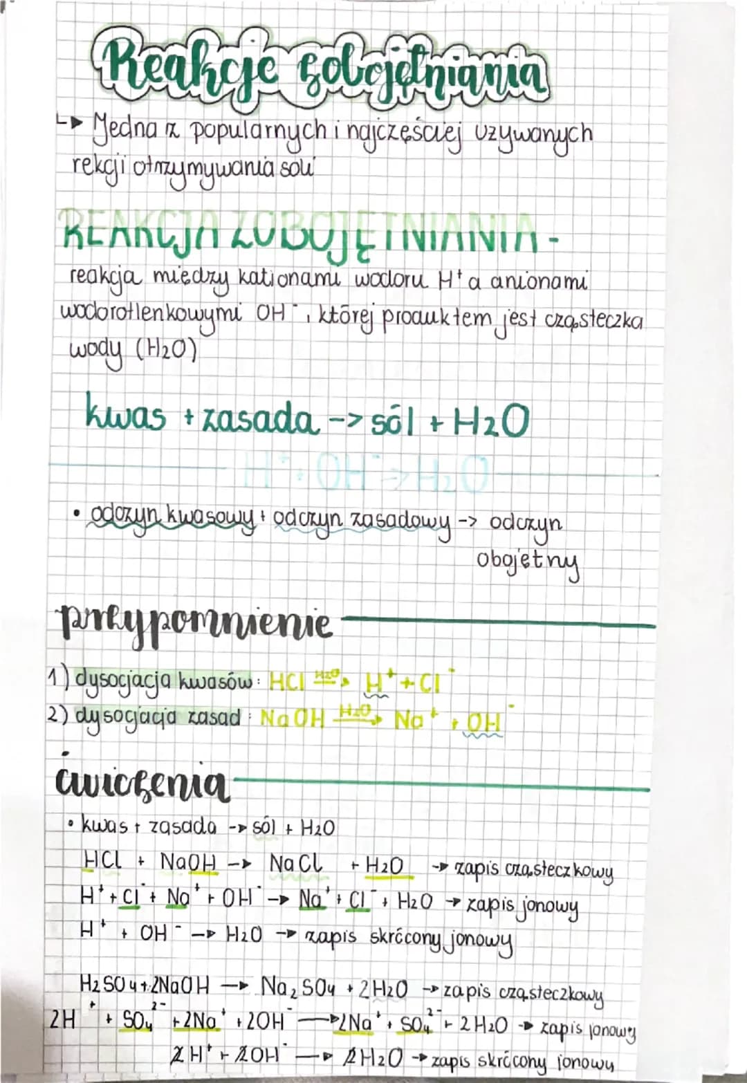 # Wzory i natwy soli
SULE - ZWIarki chemiczne, które zawieraja, kationy
metali (lub kationy amonu) oraz aniony resht
kwasowych.
Sole zbudo