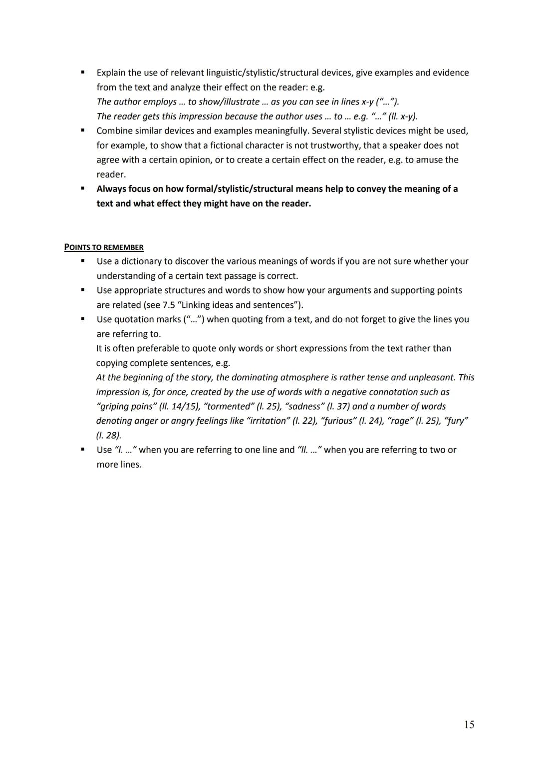# 3 Analyzing texts
## 3.1 Analyzing written texts
### 3.1.1 Criteria for analyzing written texts
In an analysis, you are expected to sho