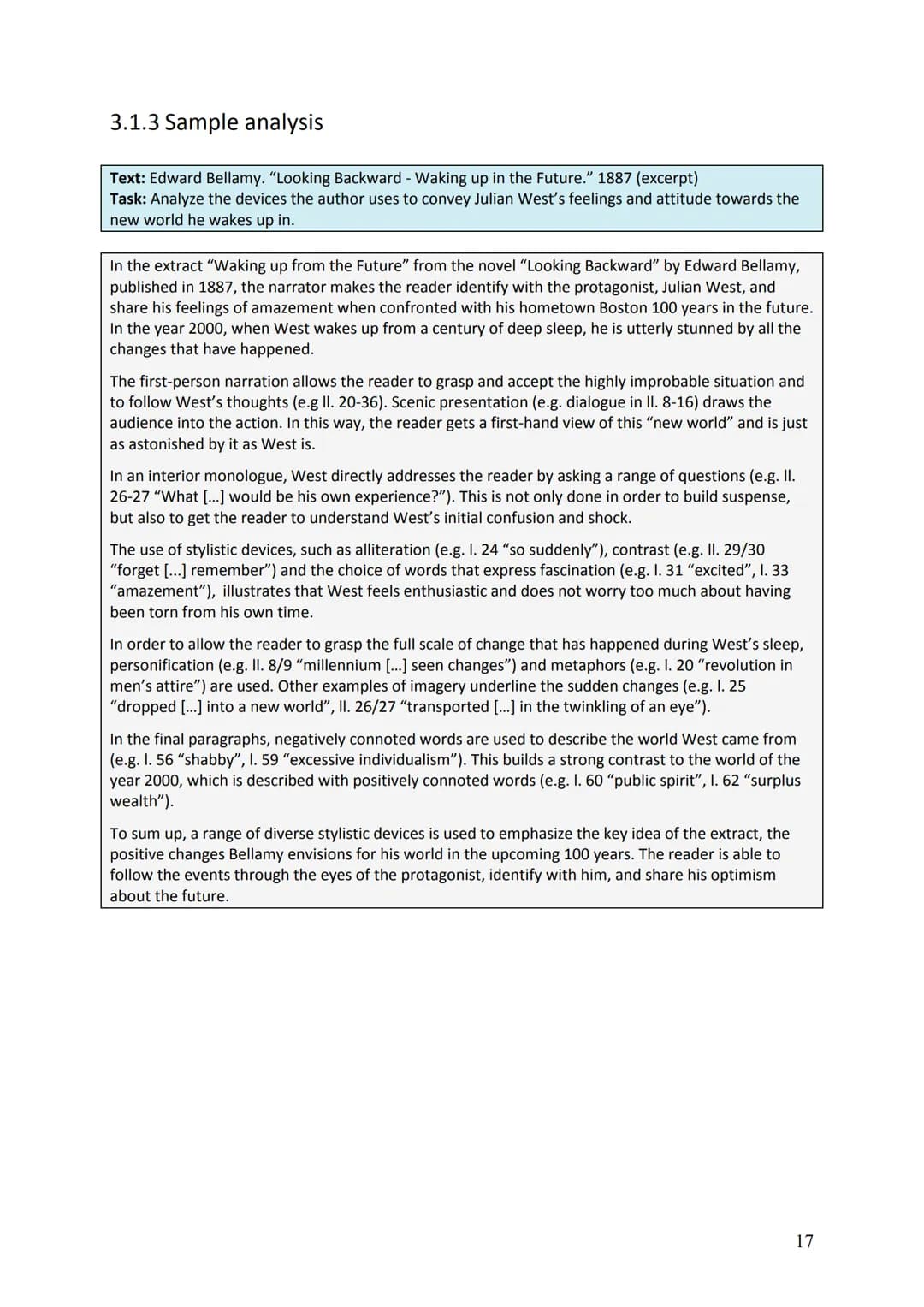# 3 Analyzing texts
## 3.1 Analyzing written texts
### 3.1.1 Criteria for analyzing written texts
In an analysis, you are expected to sho