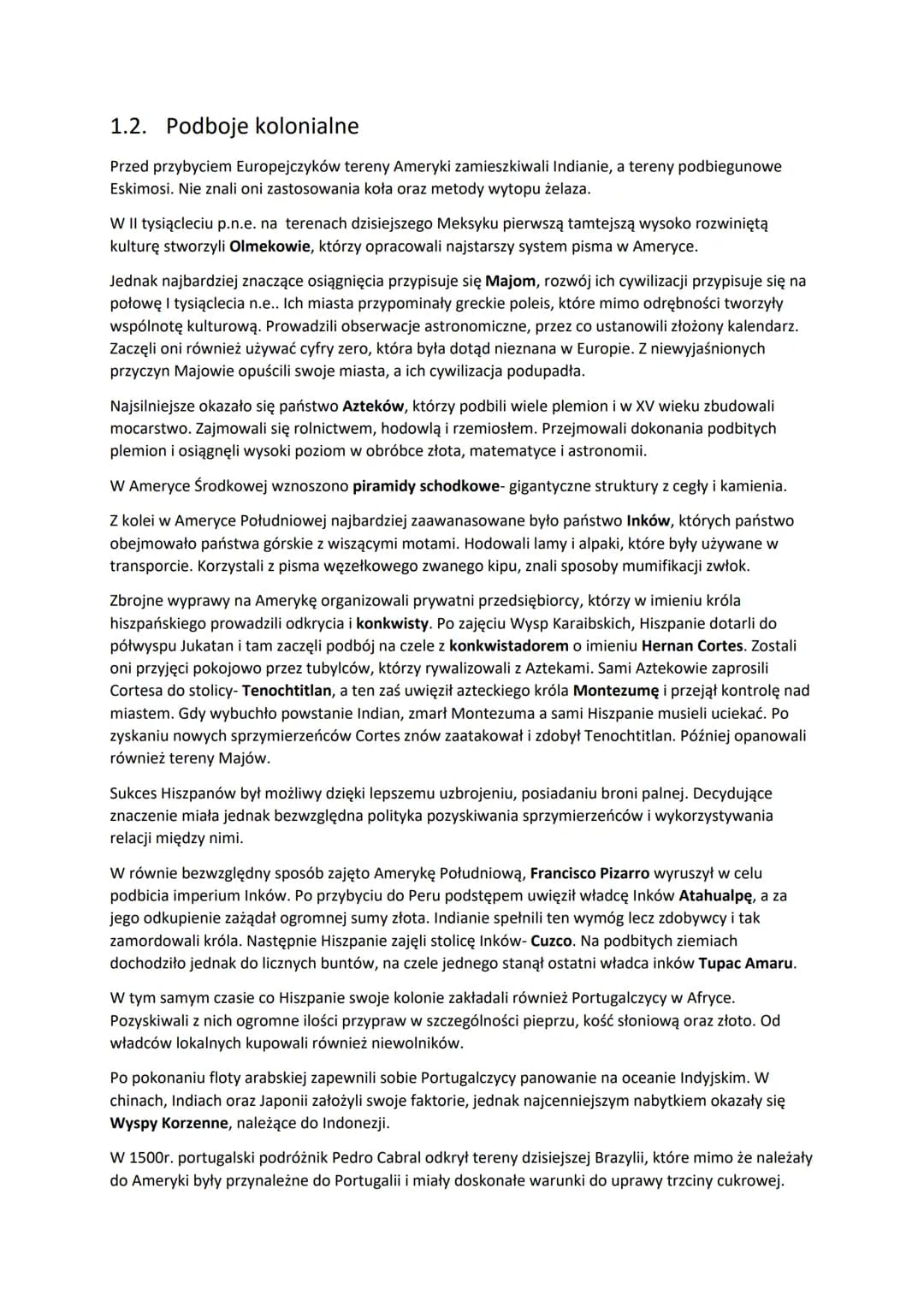 # 1.1 Wielkie odkrycia geograficzne
Przyczyny wypraw: utrudniony handel ze wschodem, w Europie zaczęło brakować surowców
Wyprawy były możli