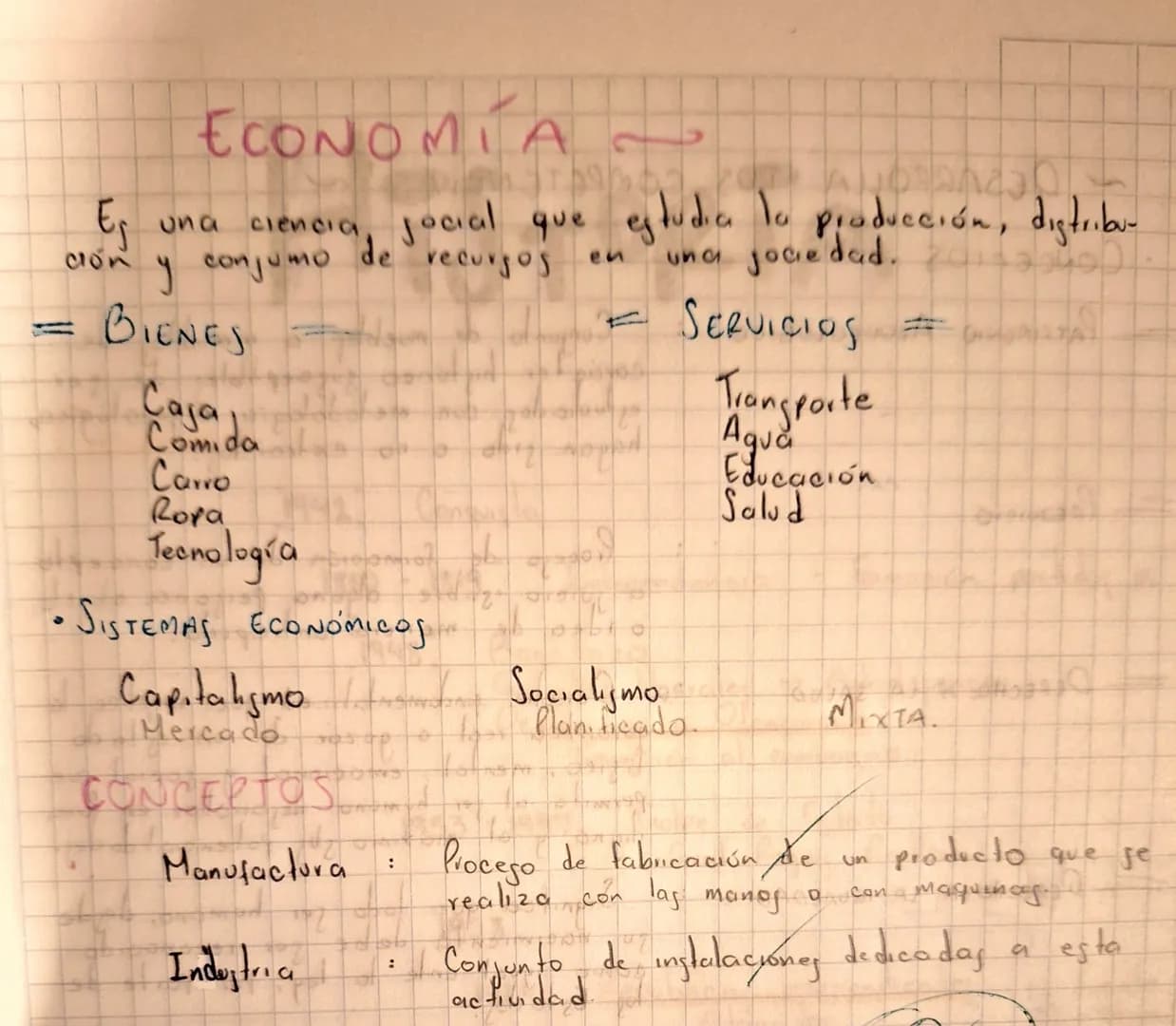 # ECONOMIA~
Es una ciencia, jocial que estudia la producción, distribu-
ción y conjumo de recursos en una jociedad.
= BIENES =
Caja
Comida
C