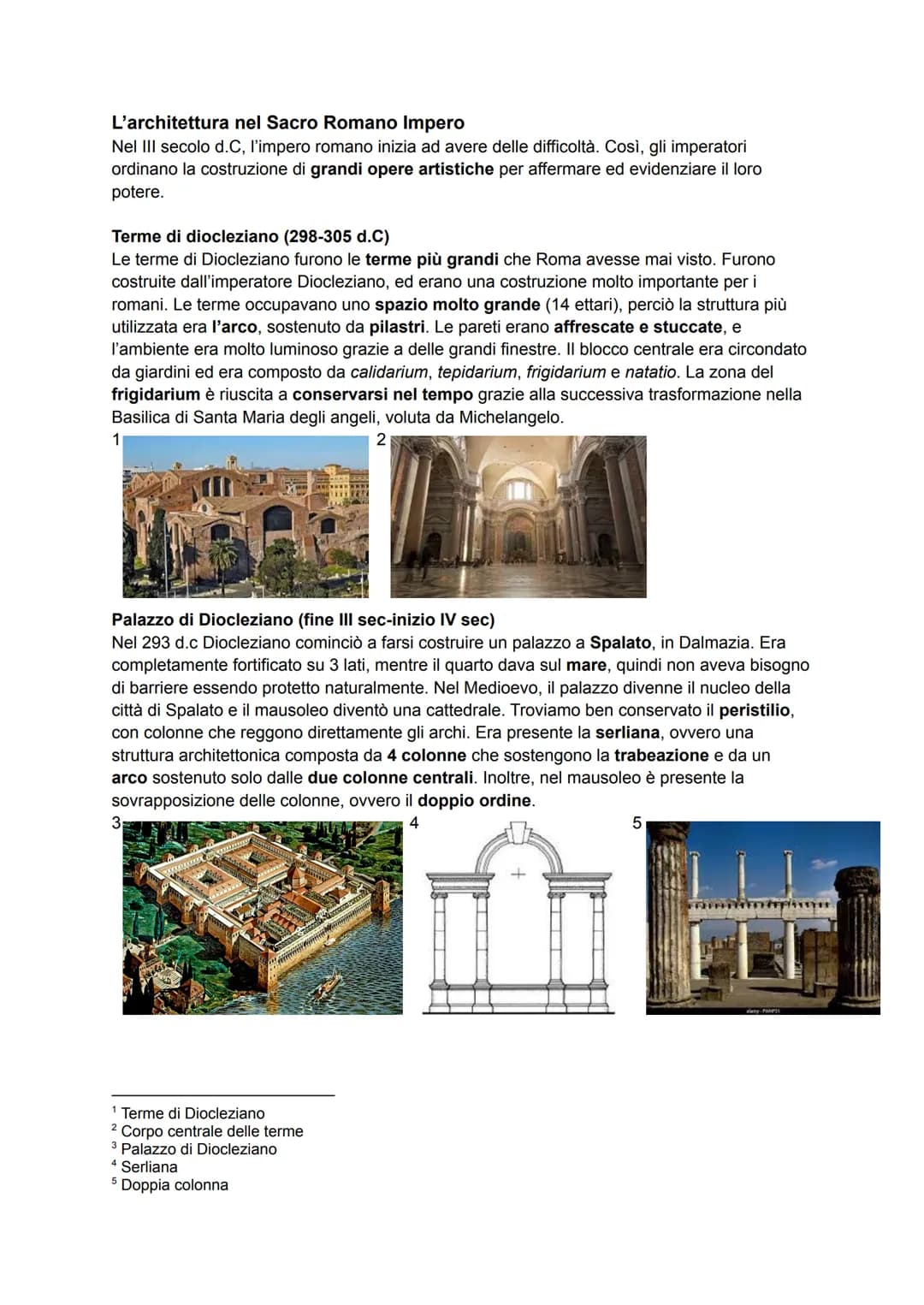 # L'architettura nel Sacro Romano Impero
Nel III secolo d.C, l'impero romano inizia ad avere delle difficoltà. Così, gli imperatori
ordinano
