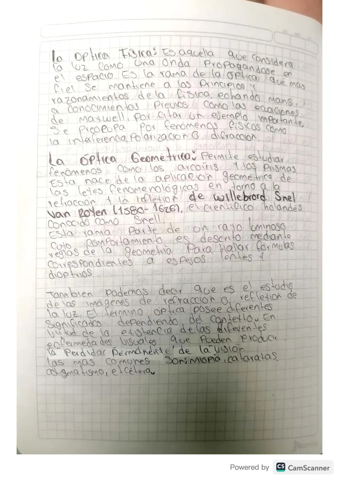 16-05-23
¿Qué es la optica?
La optica es la rama de la fisica
que se encarga del estudio del comportamiento
y las Propiedades de la luz, i